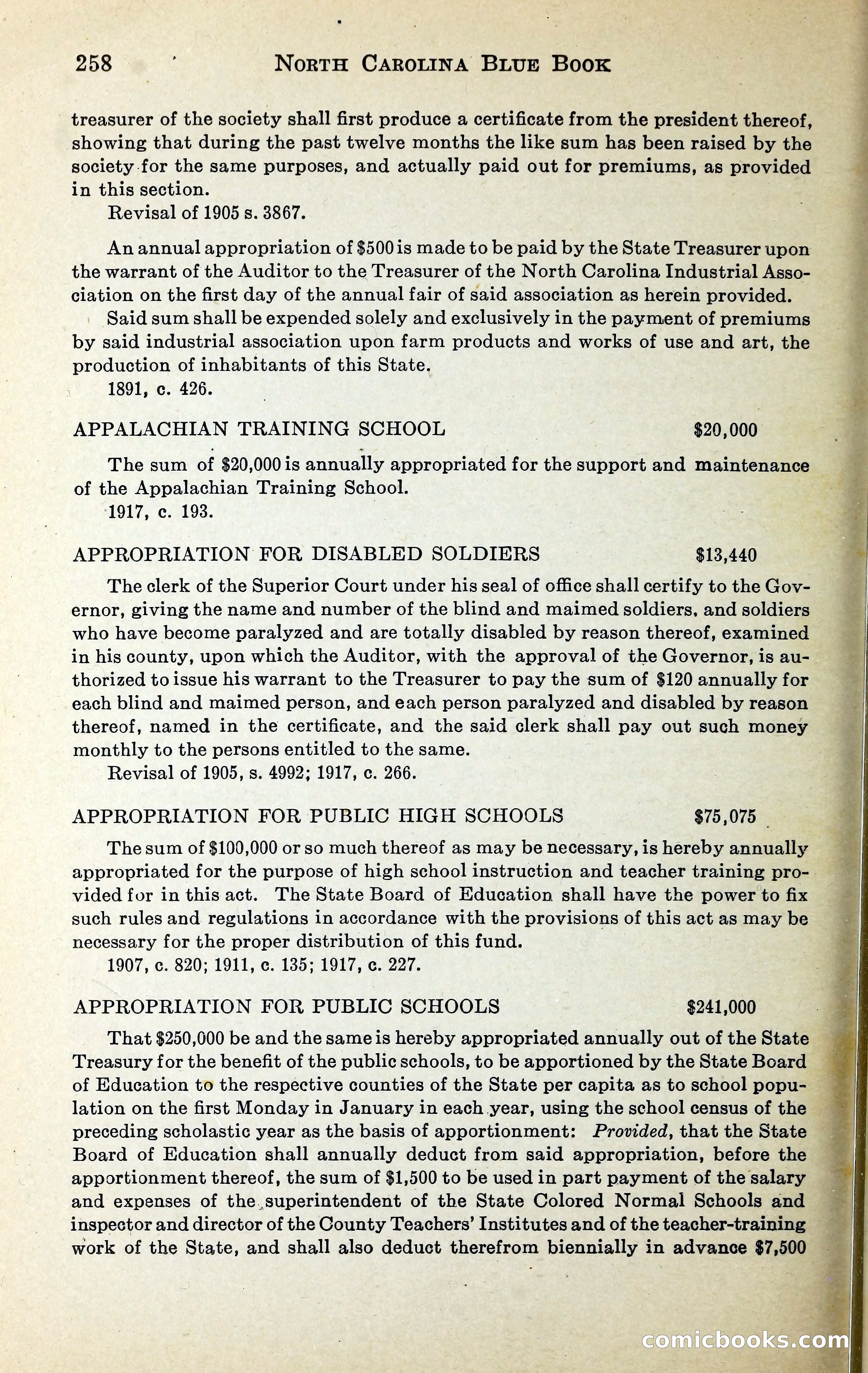 North Carolina Blue Book — page 271 of 329