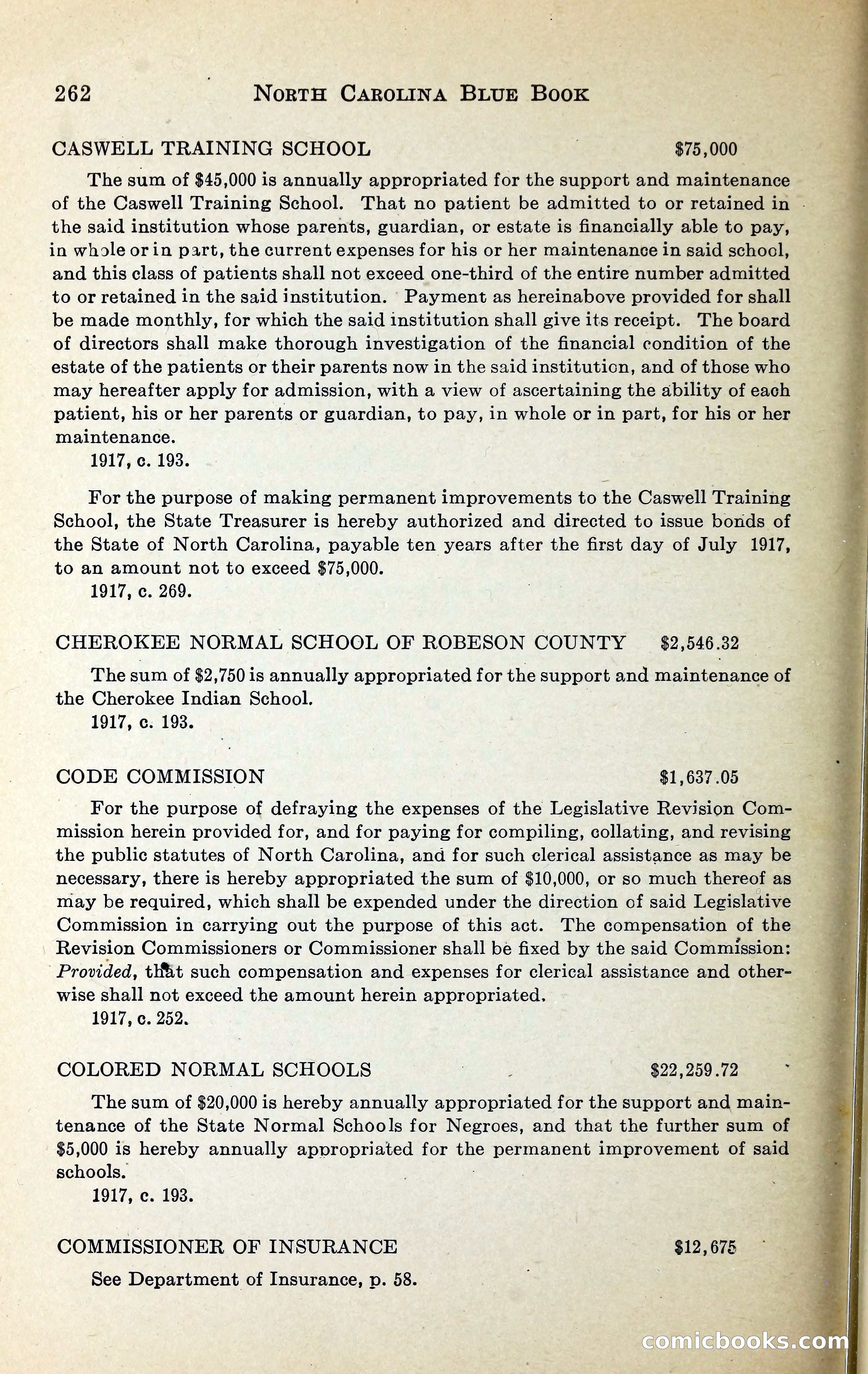 North Carolina Blue Book — page 275 of 329