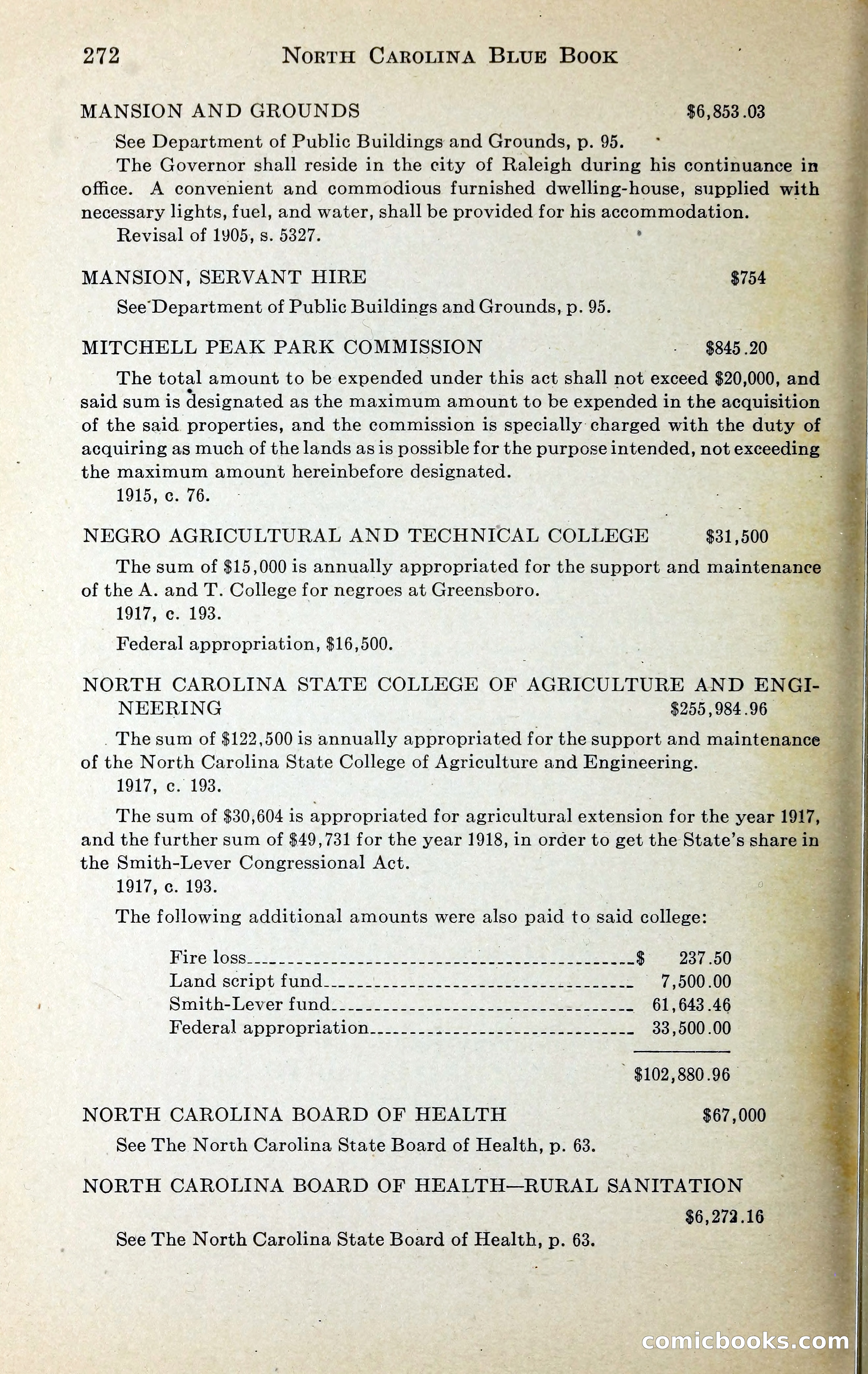 North Carolina Blue Book — page 285 of 329