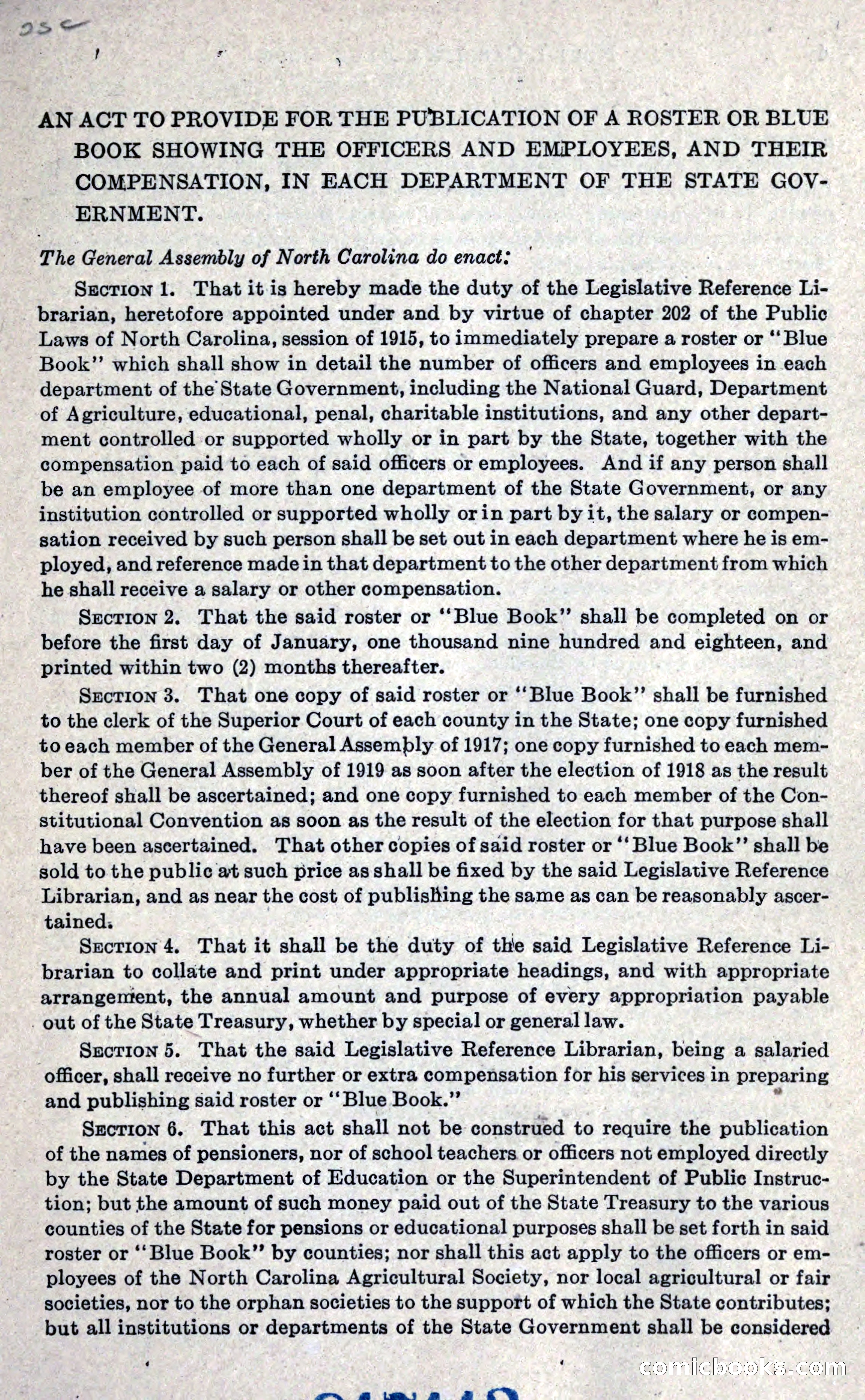 North Carolina Blue Book — page 7 of 327