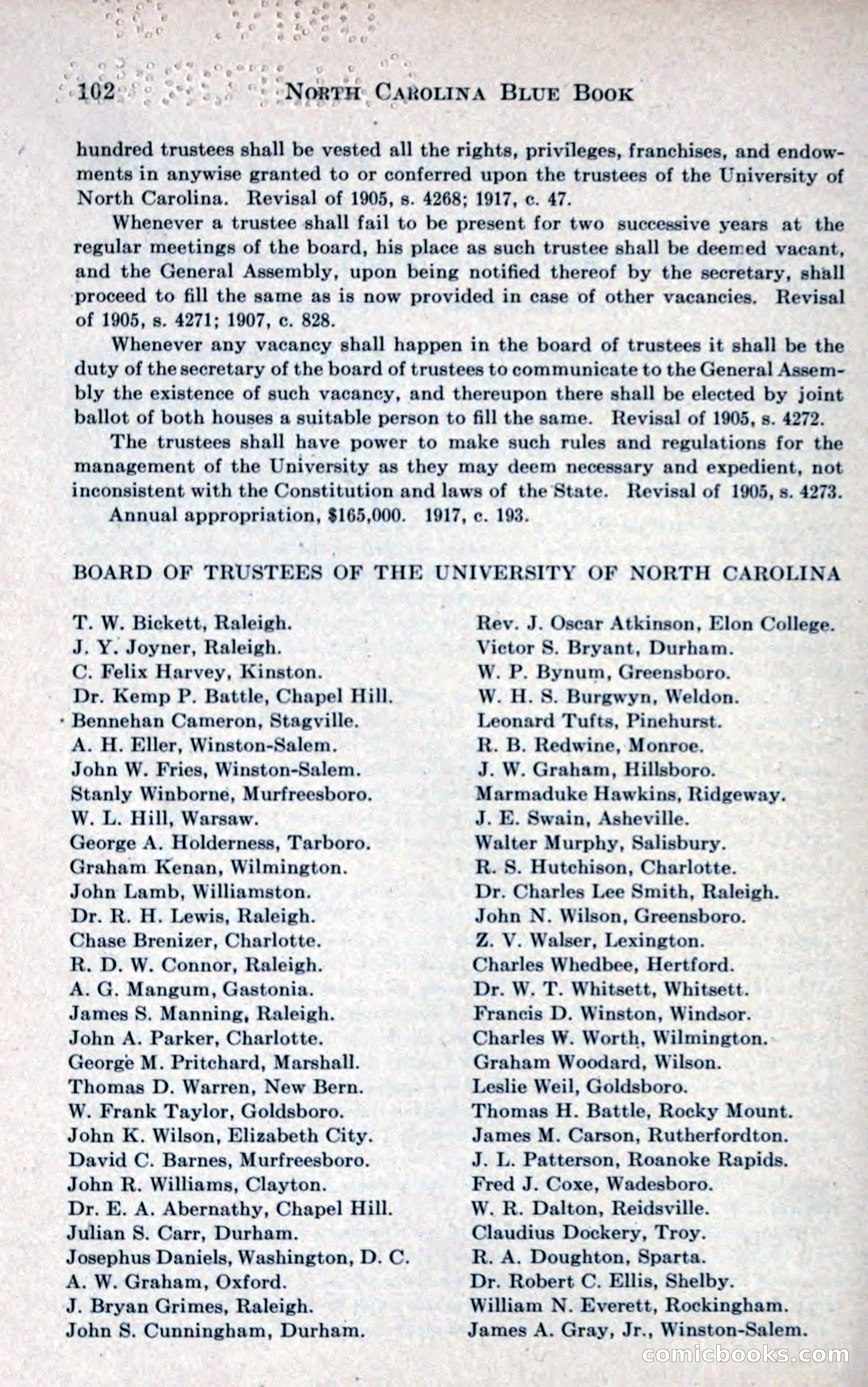 North Carolina Blue Book — page 114 of 327