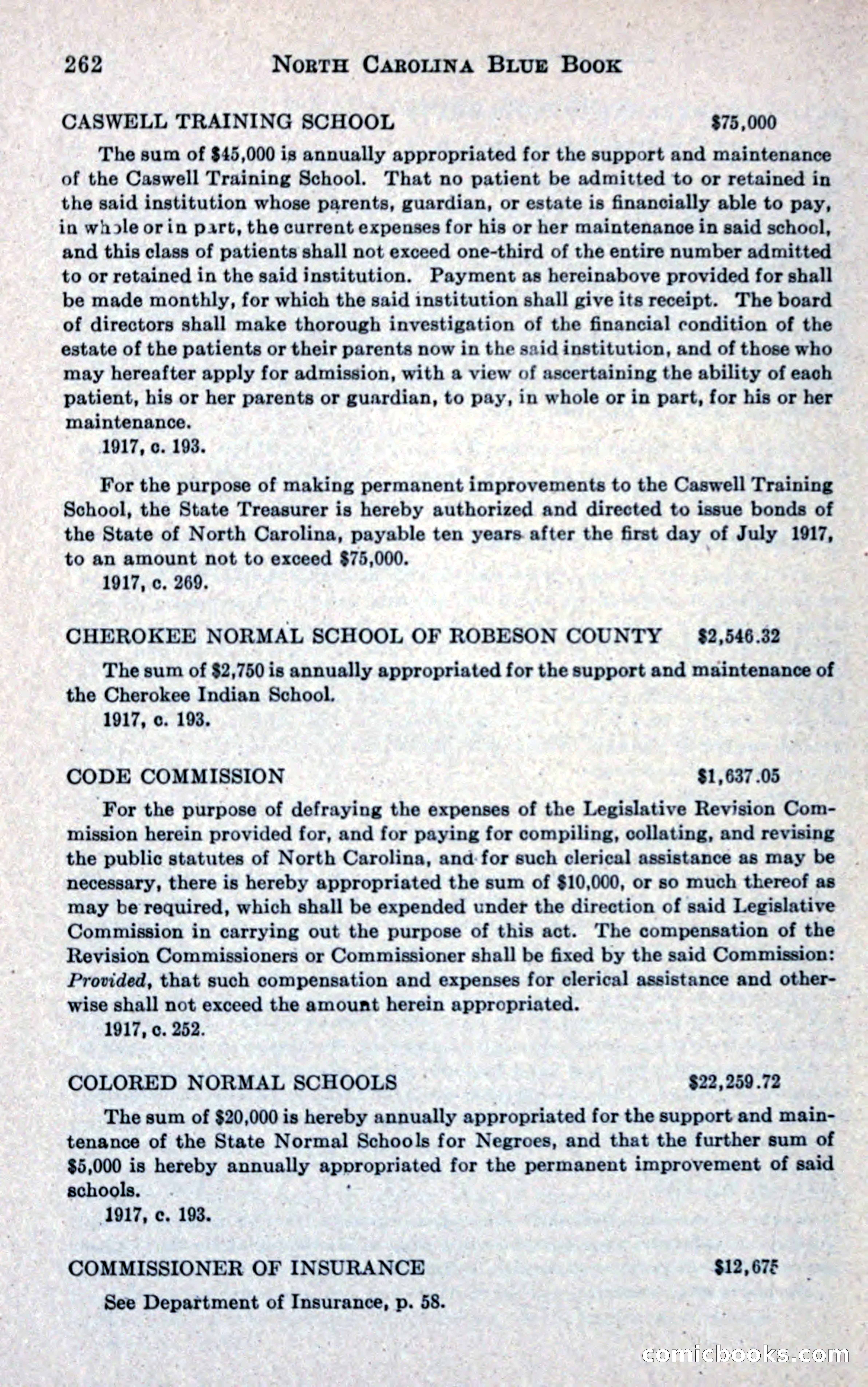 North Carolina Blue Book — page 274 of 327