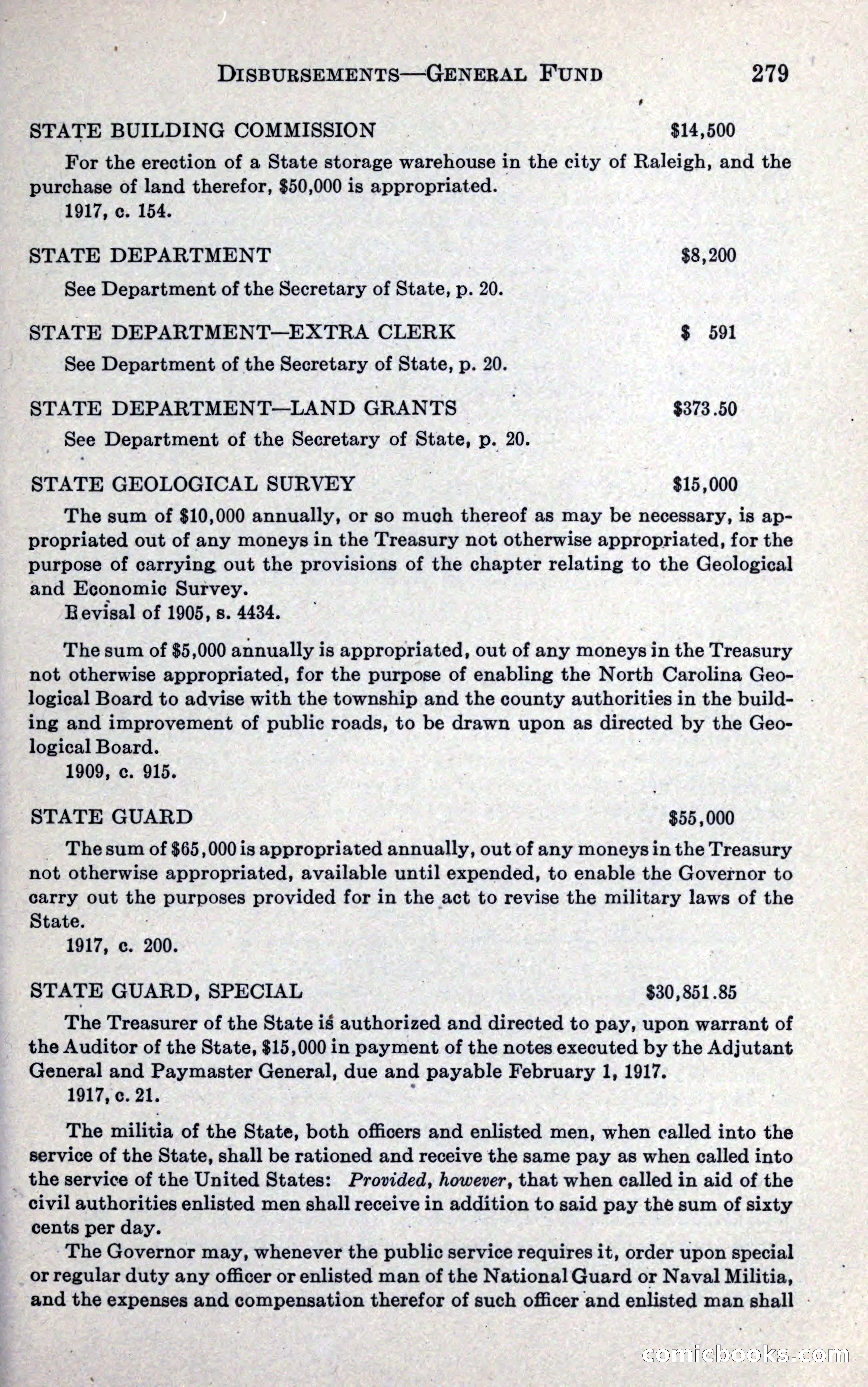 North Carolina Blue Book — page 291 of 327