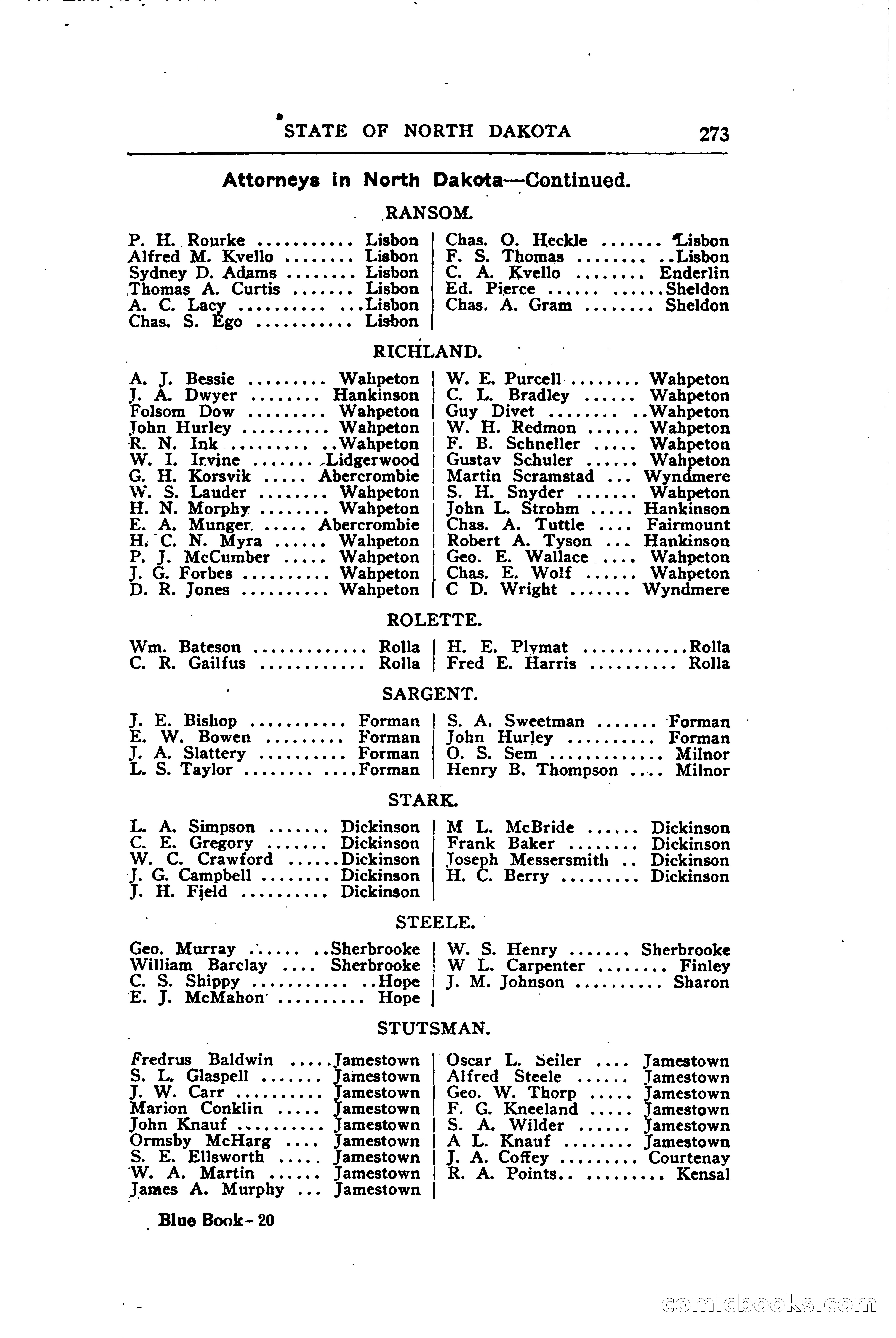 North Dakota Blue Book — page 332 of 394