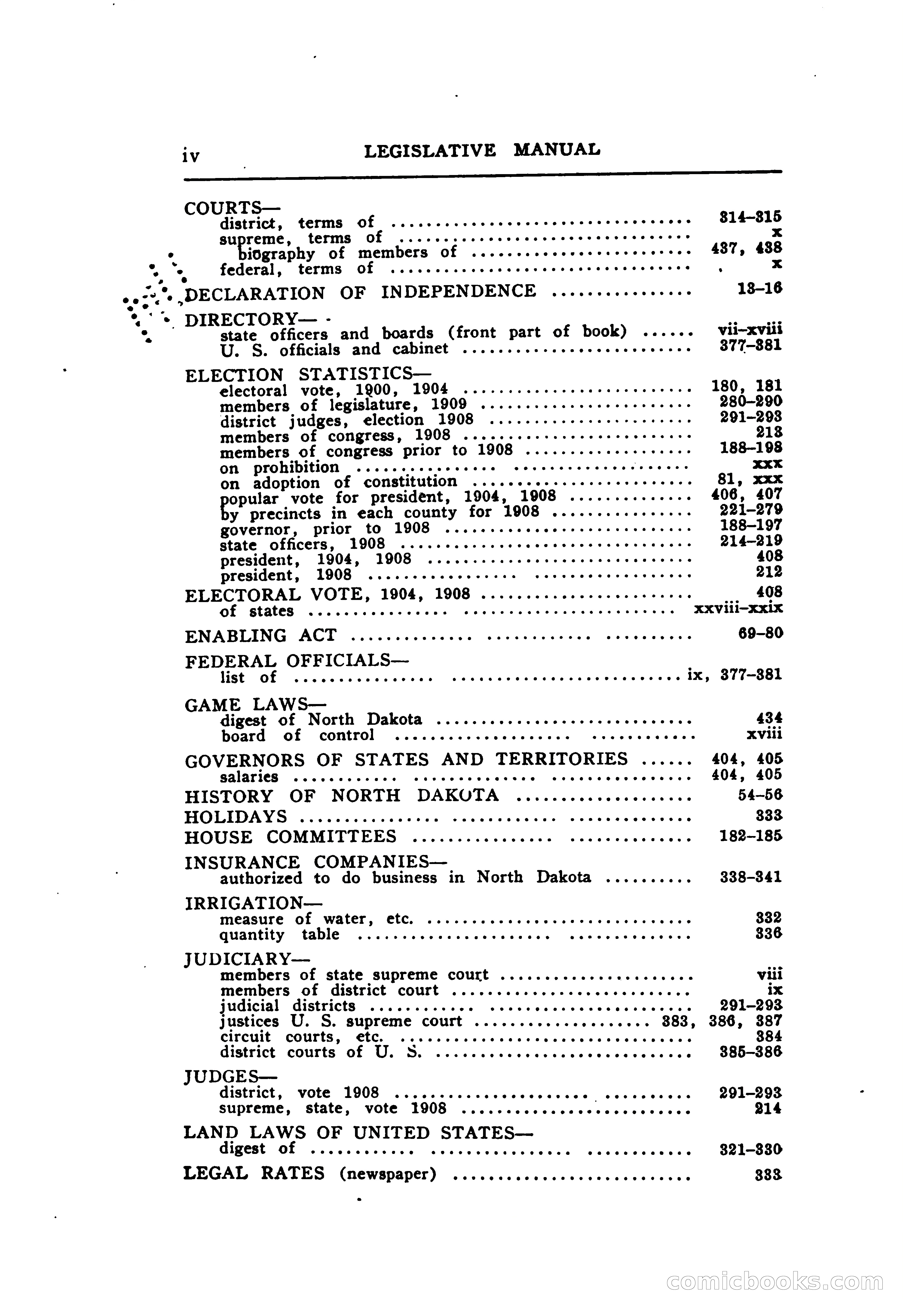 North Dakota Blue Book — page 9 of 395