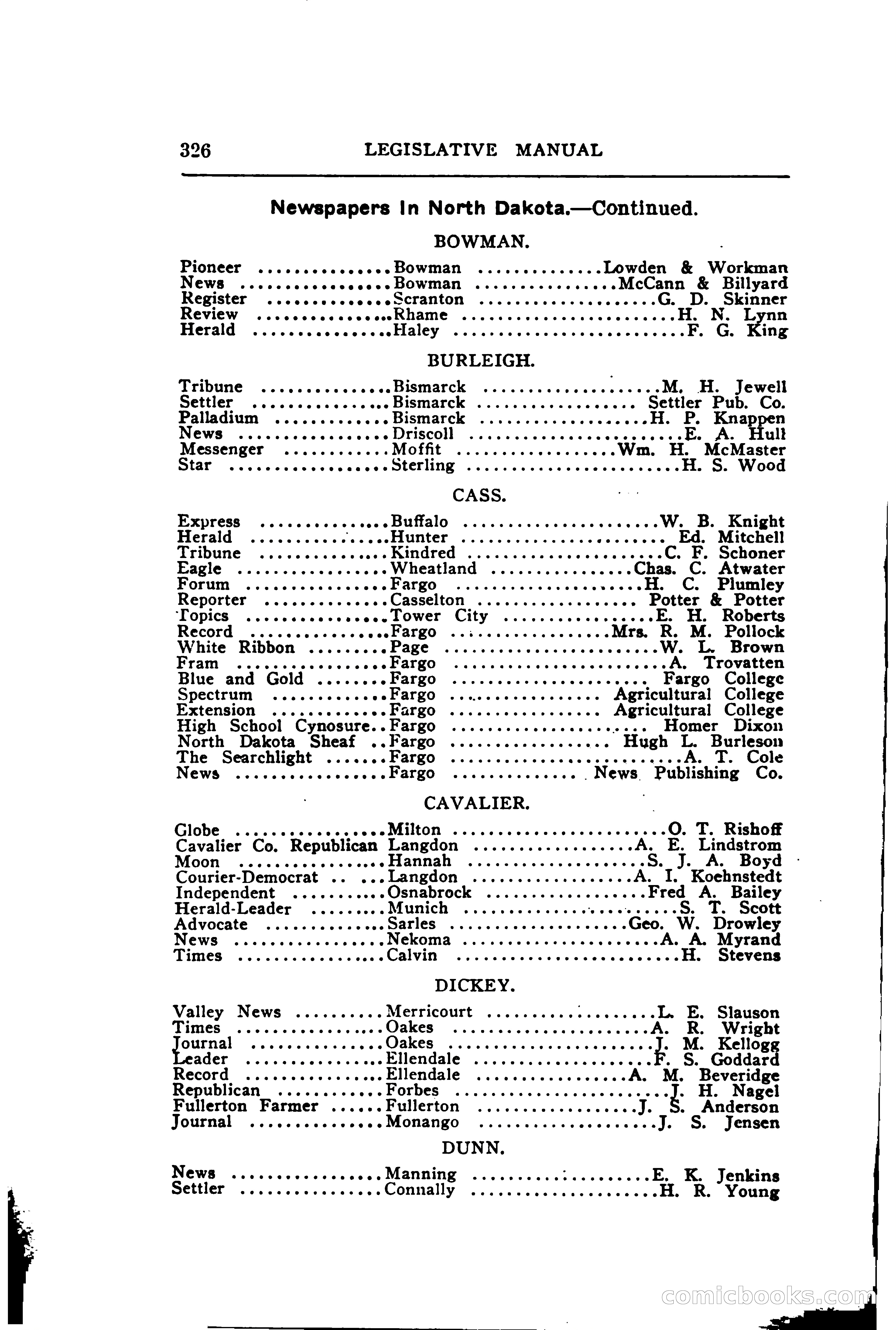 North Dakota Blue Book — page 391 of 395