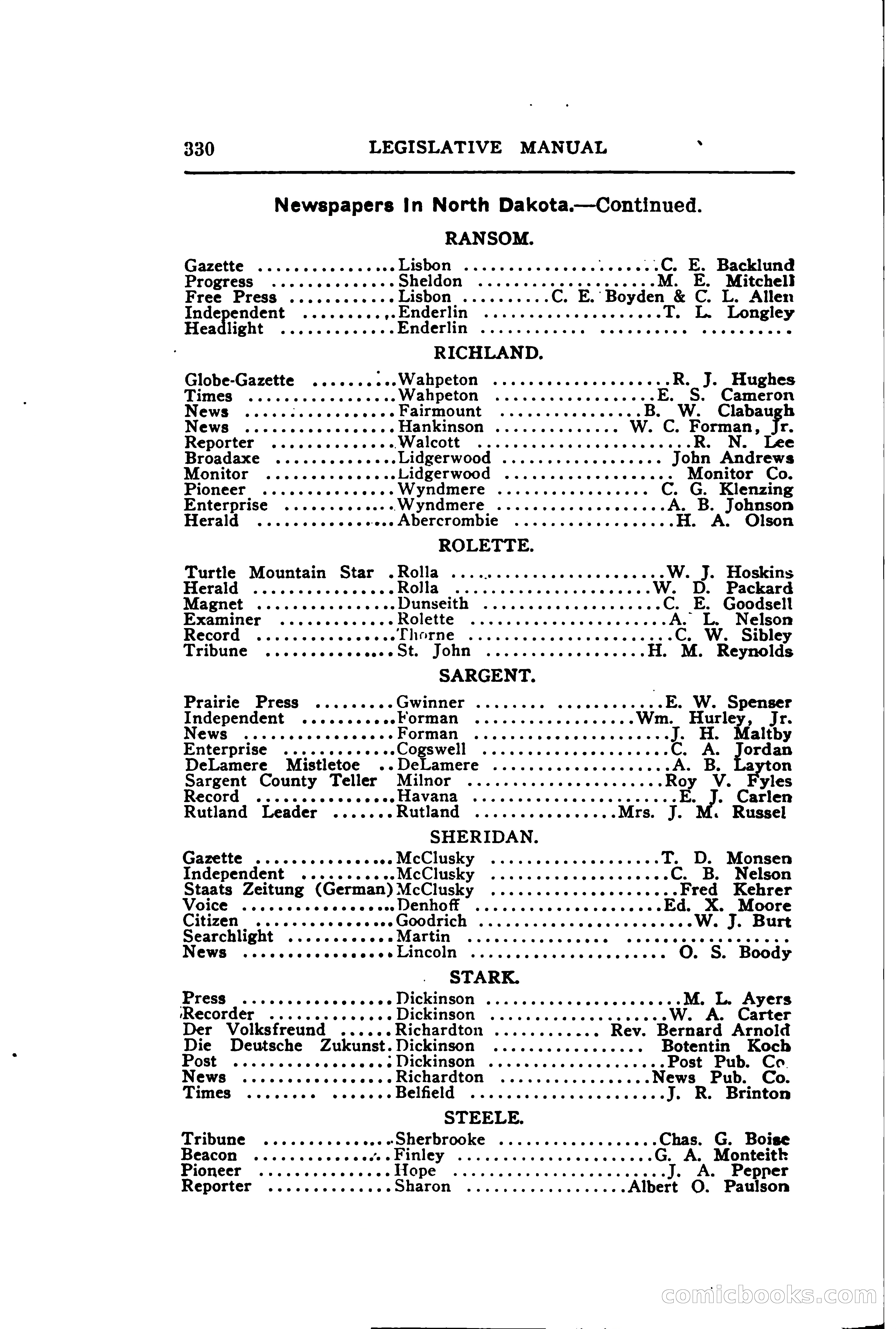 North Dakota Blue Book — page 395 of 395