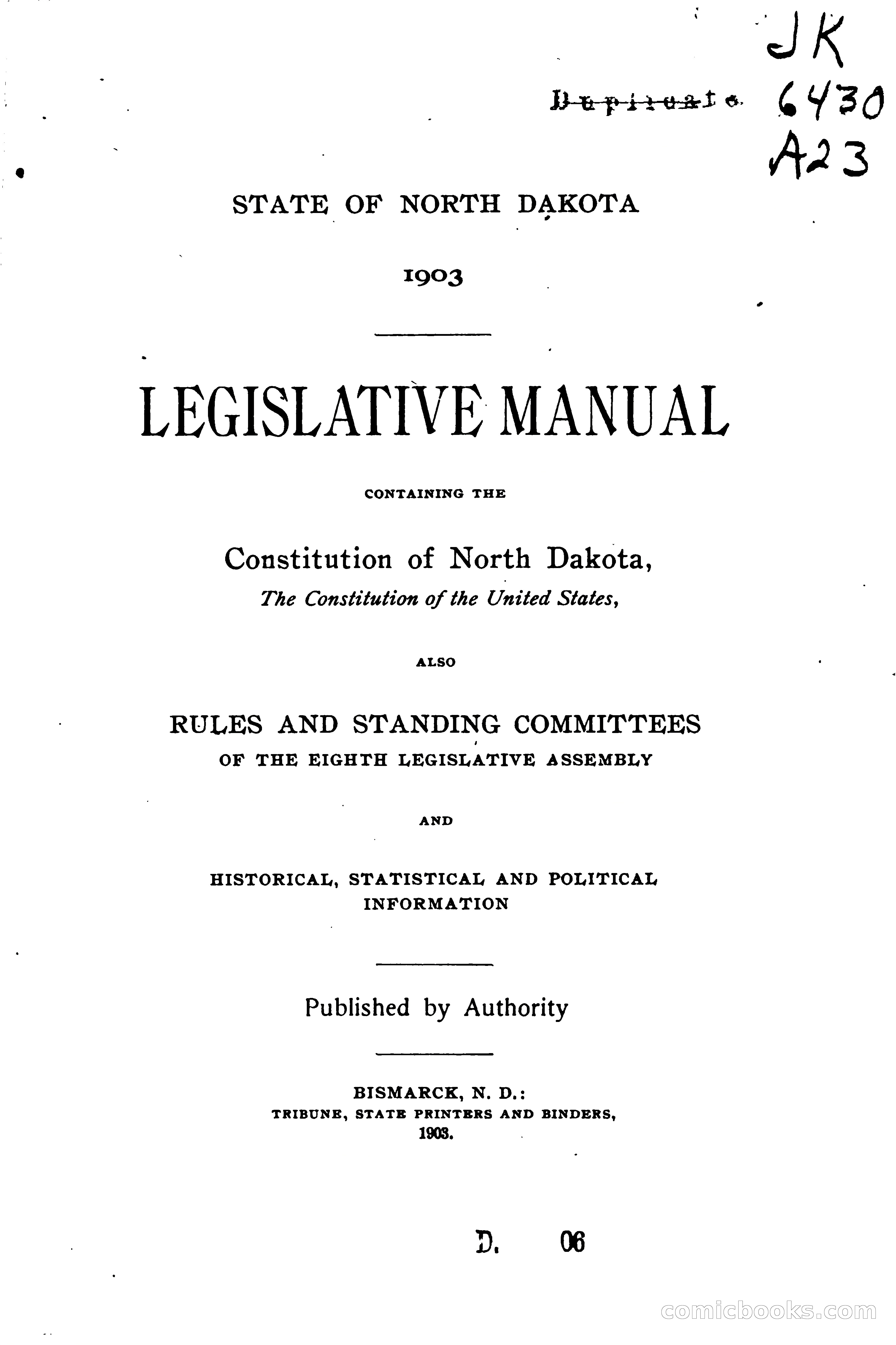 North Dakota Blue Book