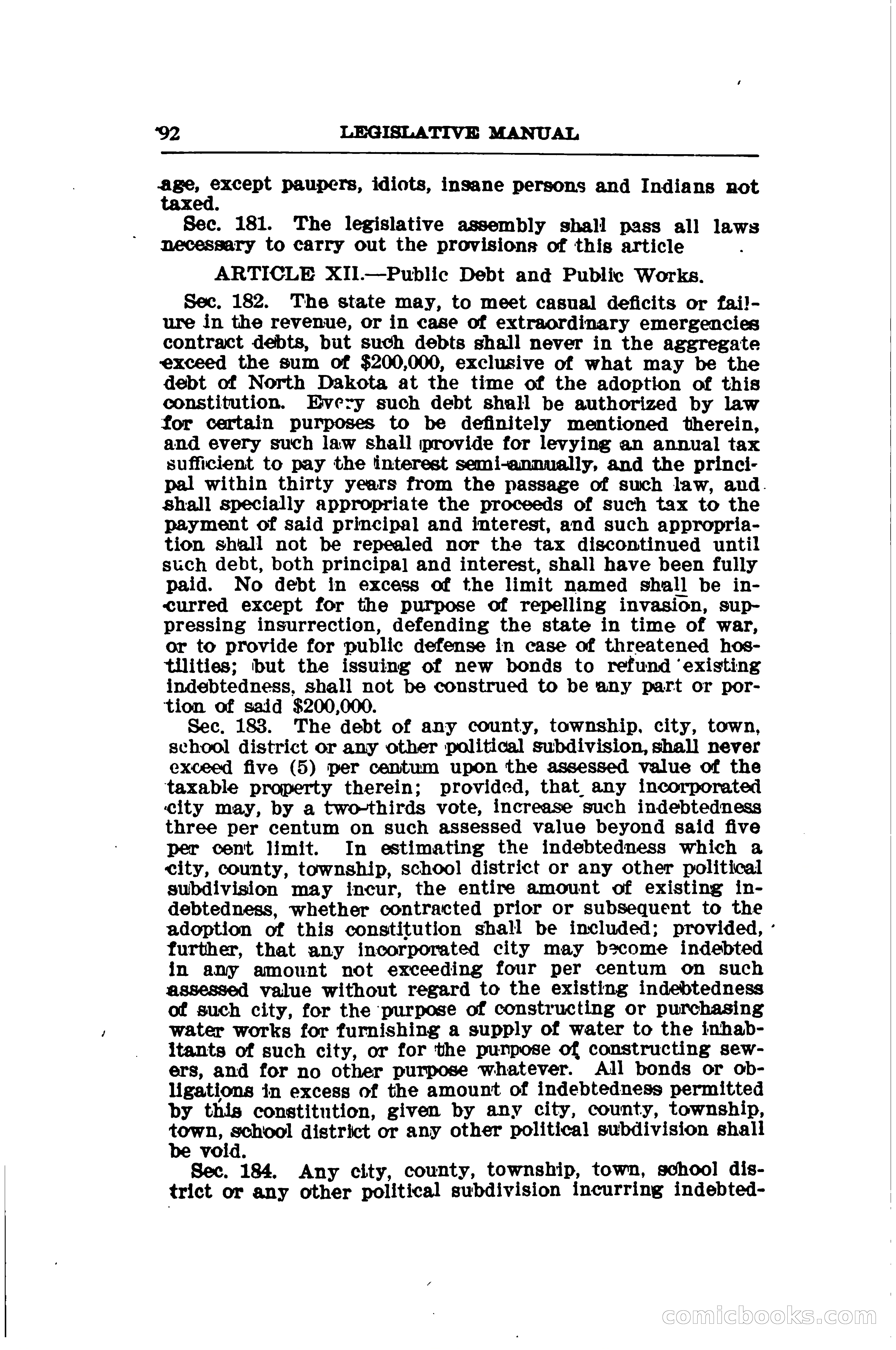 North Dakota Blue Book — page 117 of 281