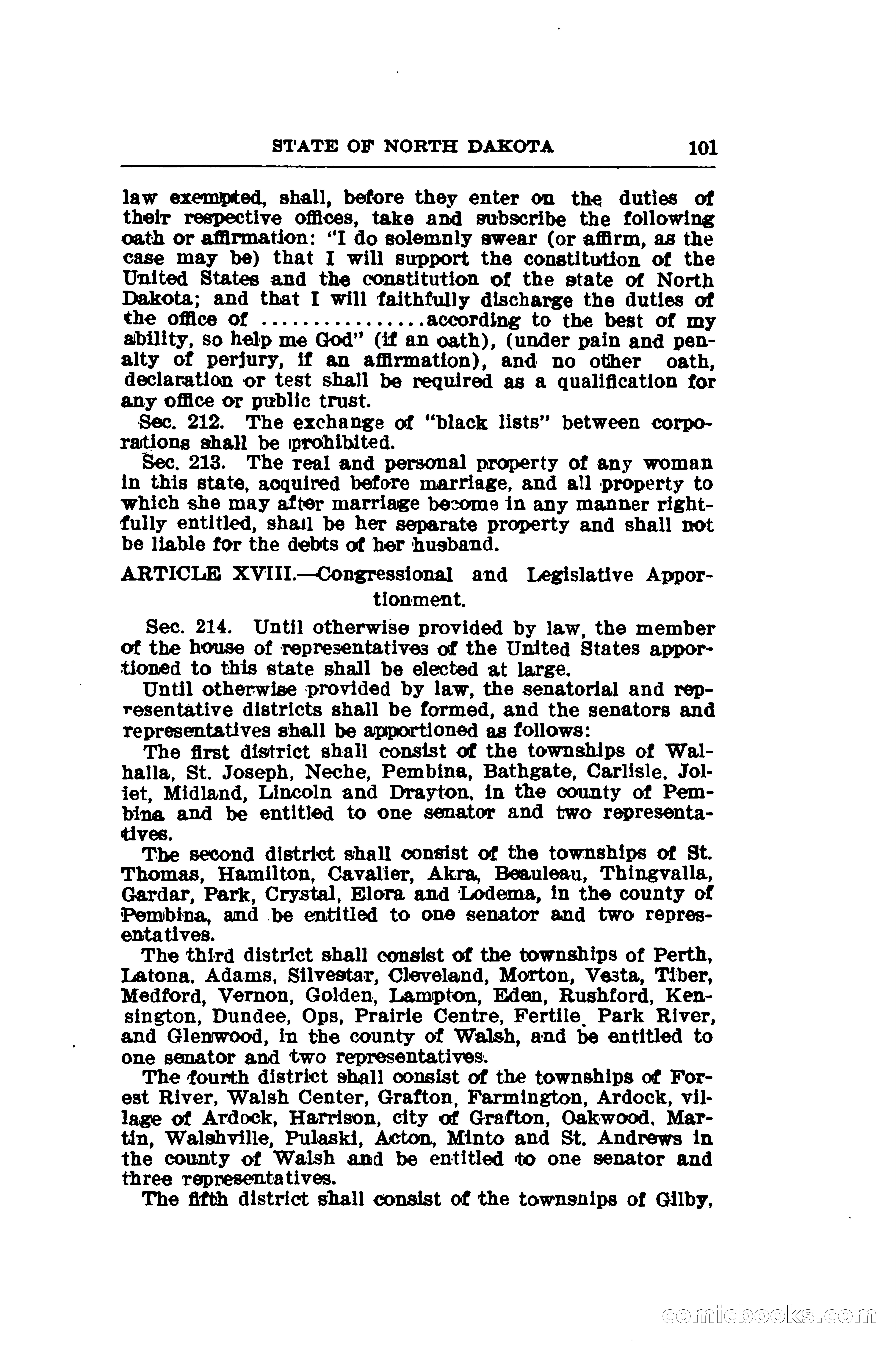 North Dakota Blue Book — page 126 of 281