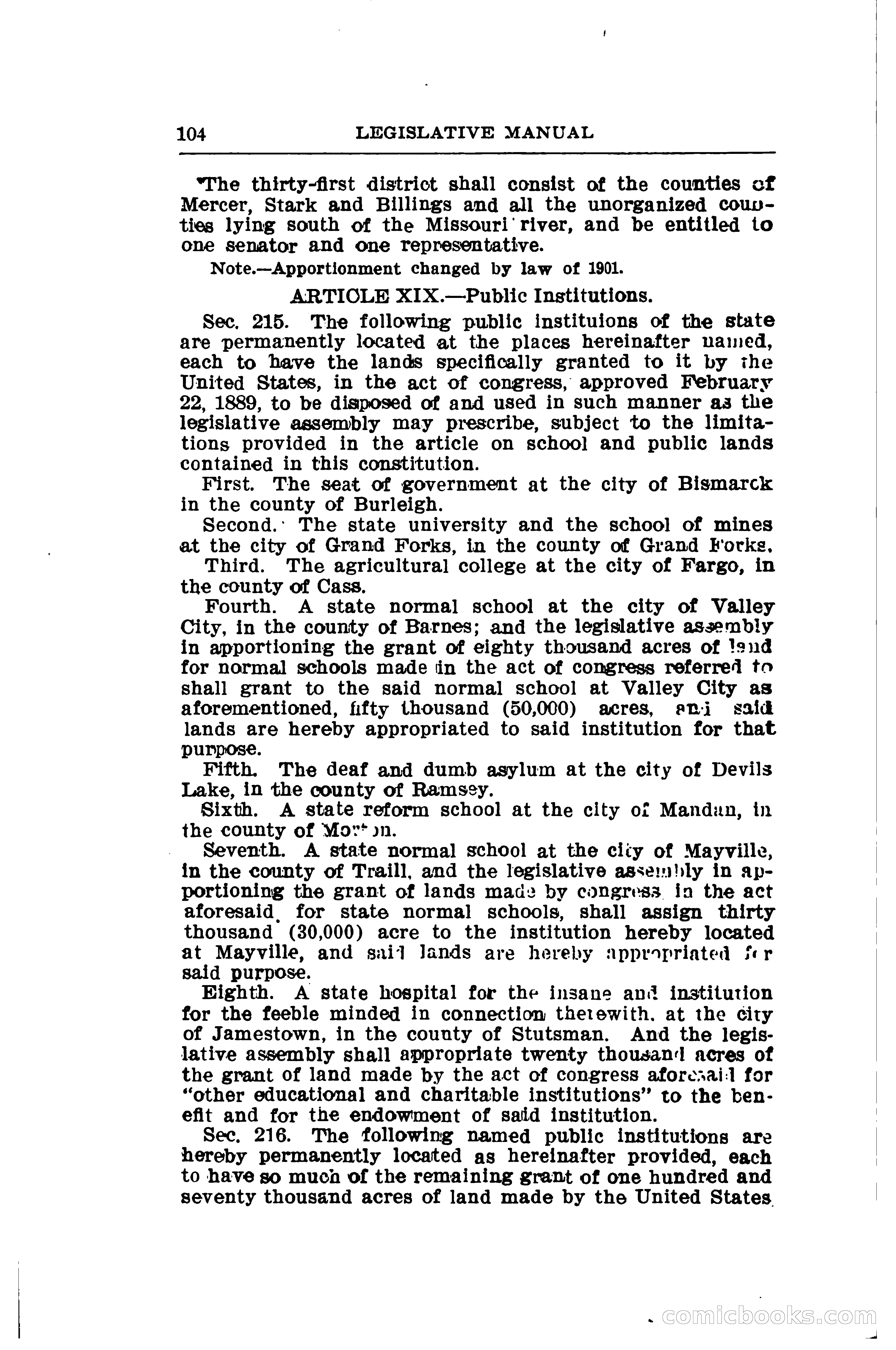 North Dakota Blue Book — page 129 of 281