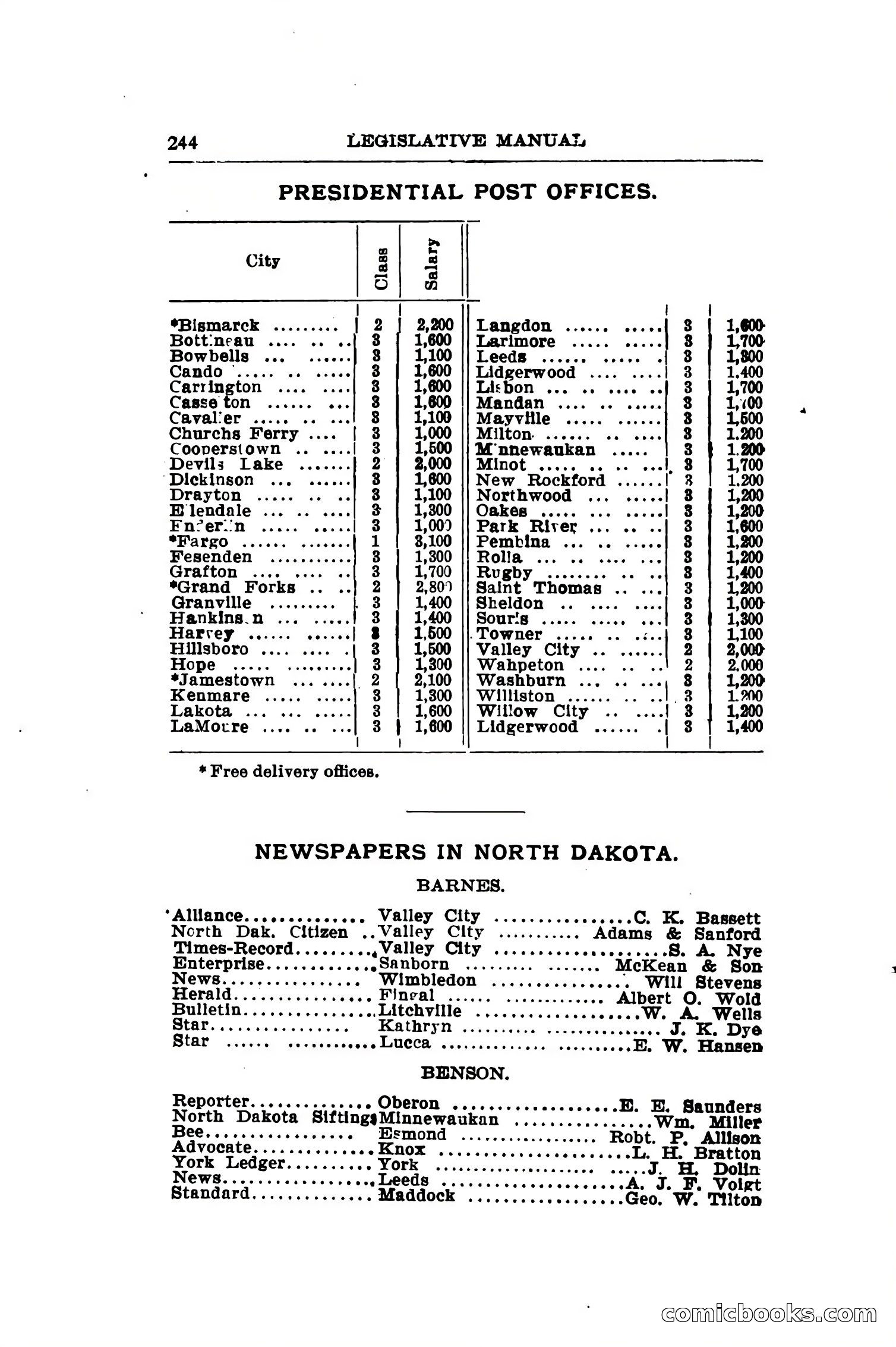 North Dakota Blue Book — page 275 of 281