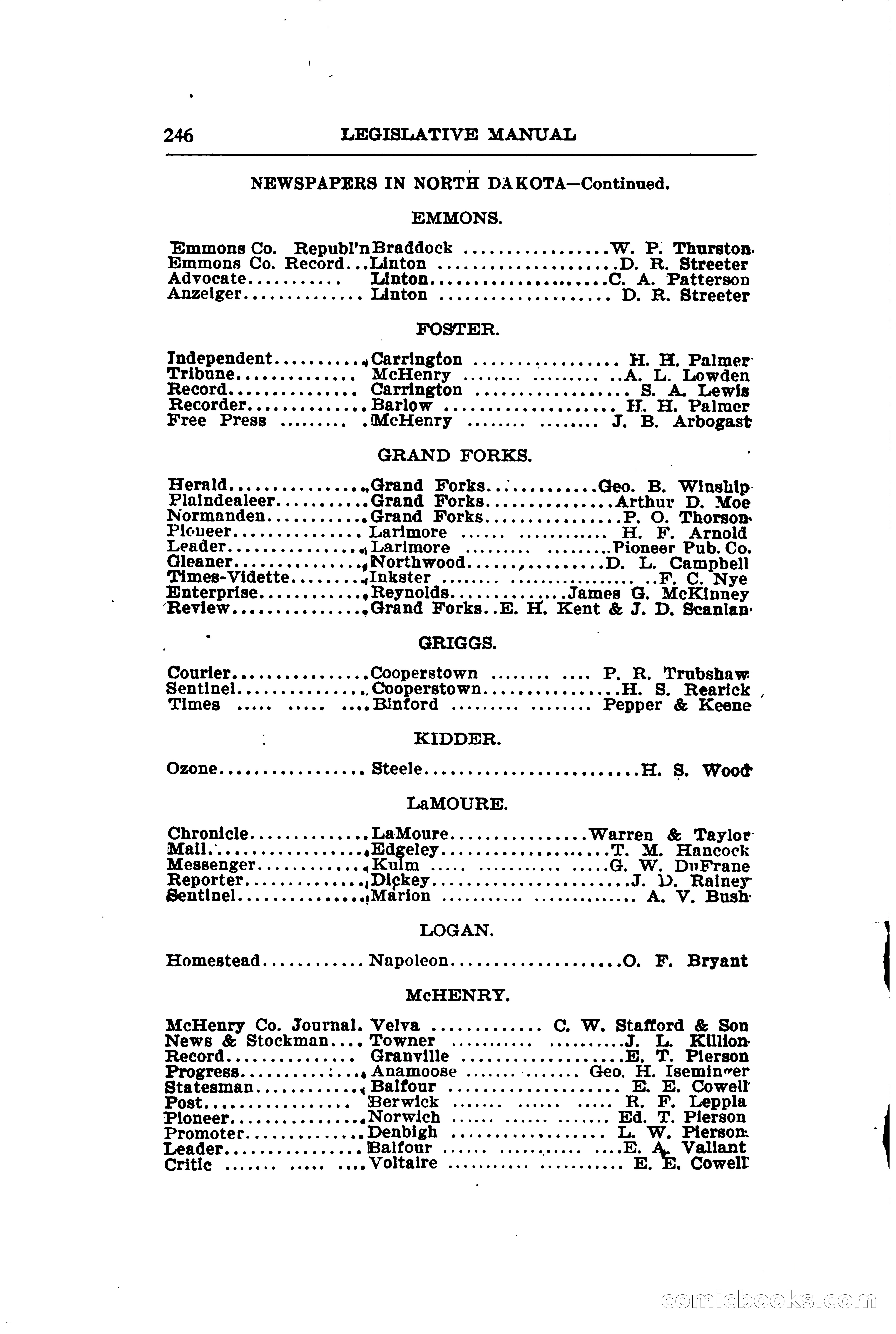 North Dakota Blue Book — page 277 of 281