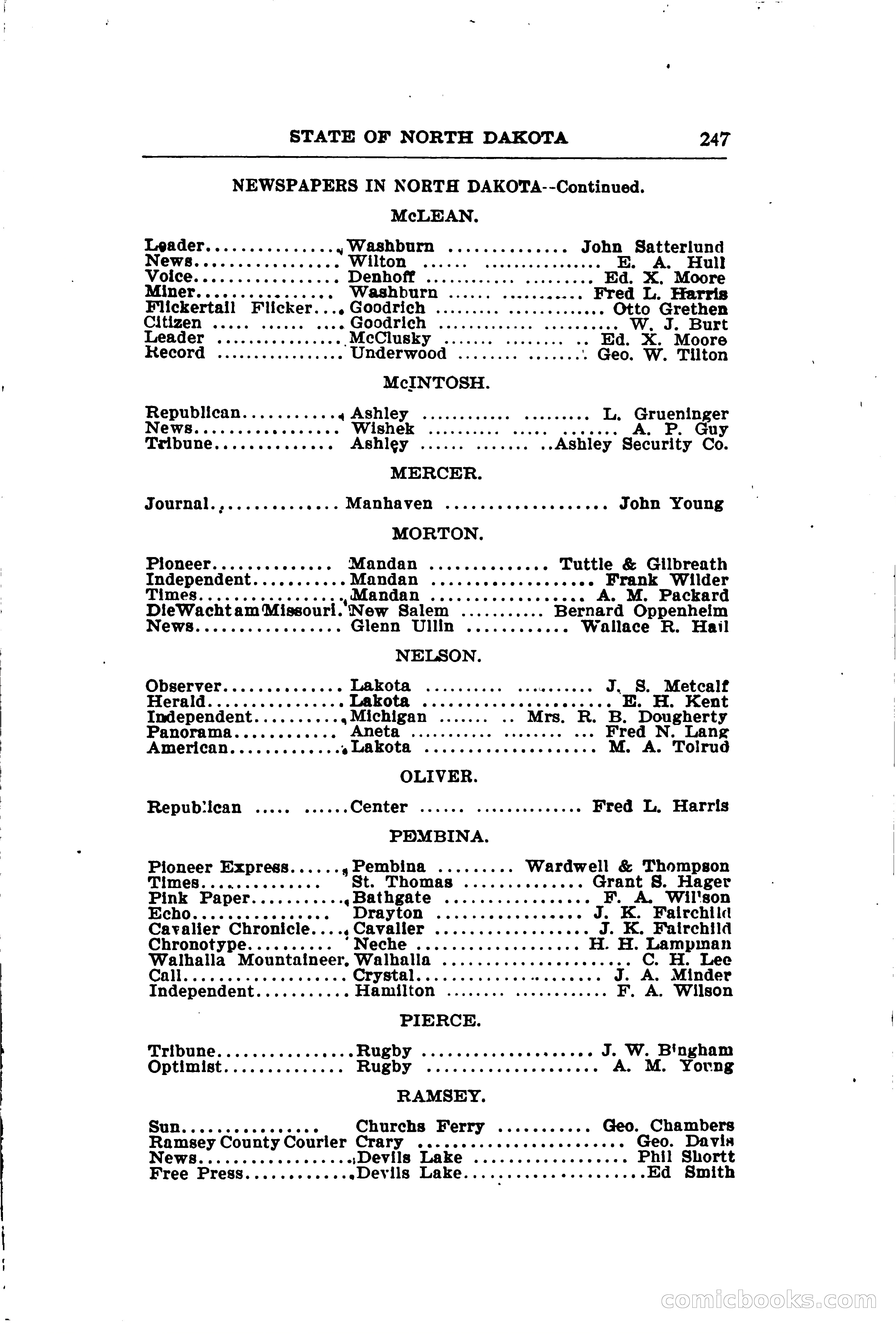 North Dakota Blue Book — page 278 of 281