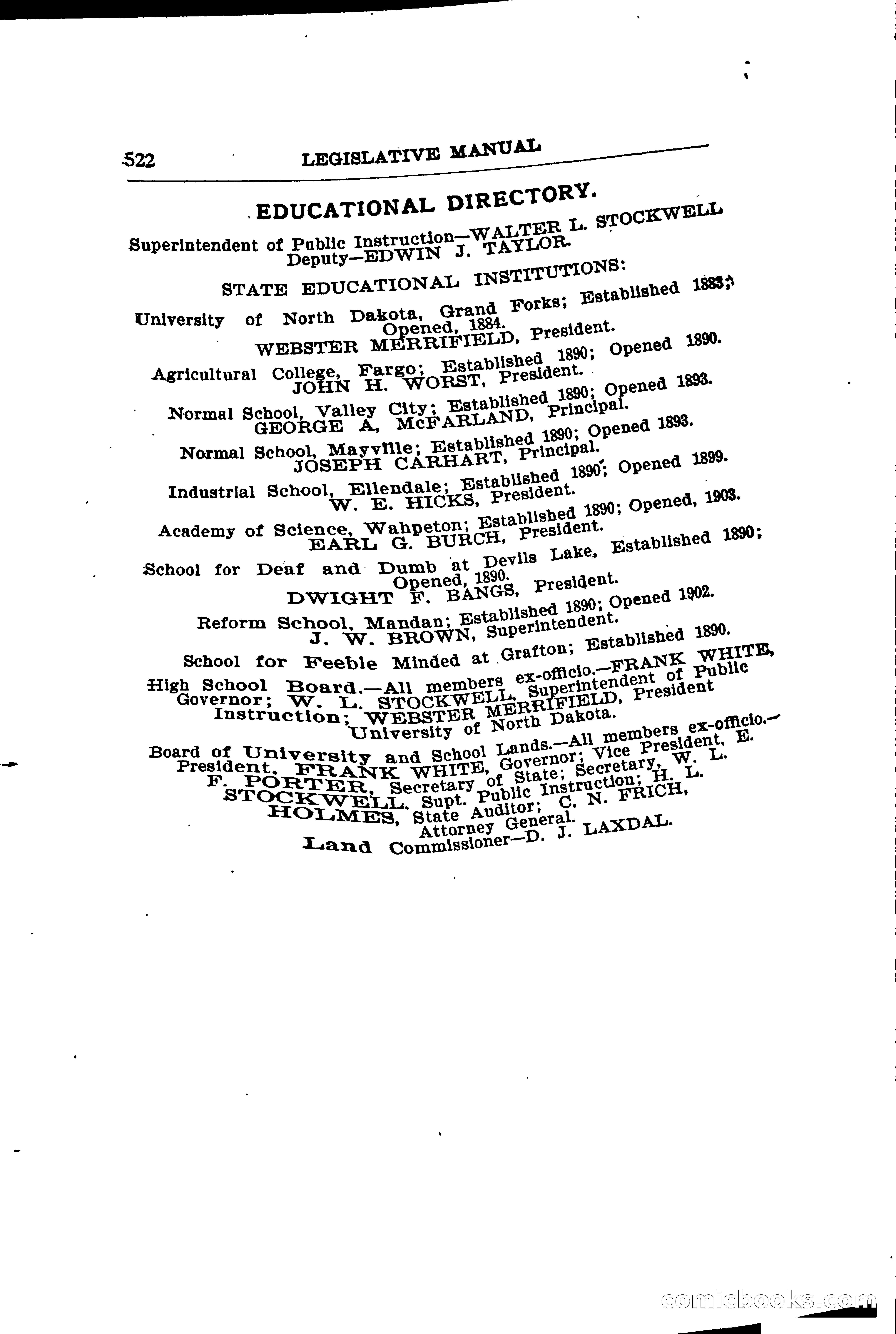 North Dakota Blue Book — page 283 of 281