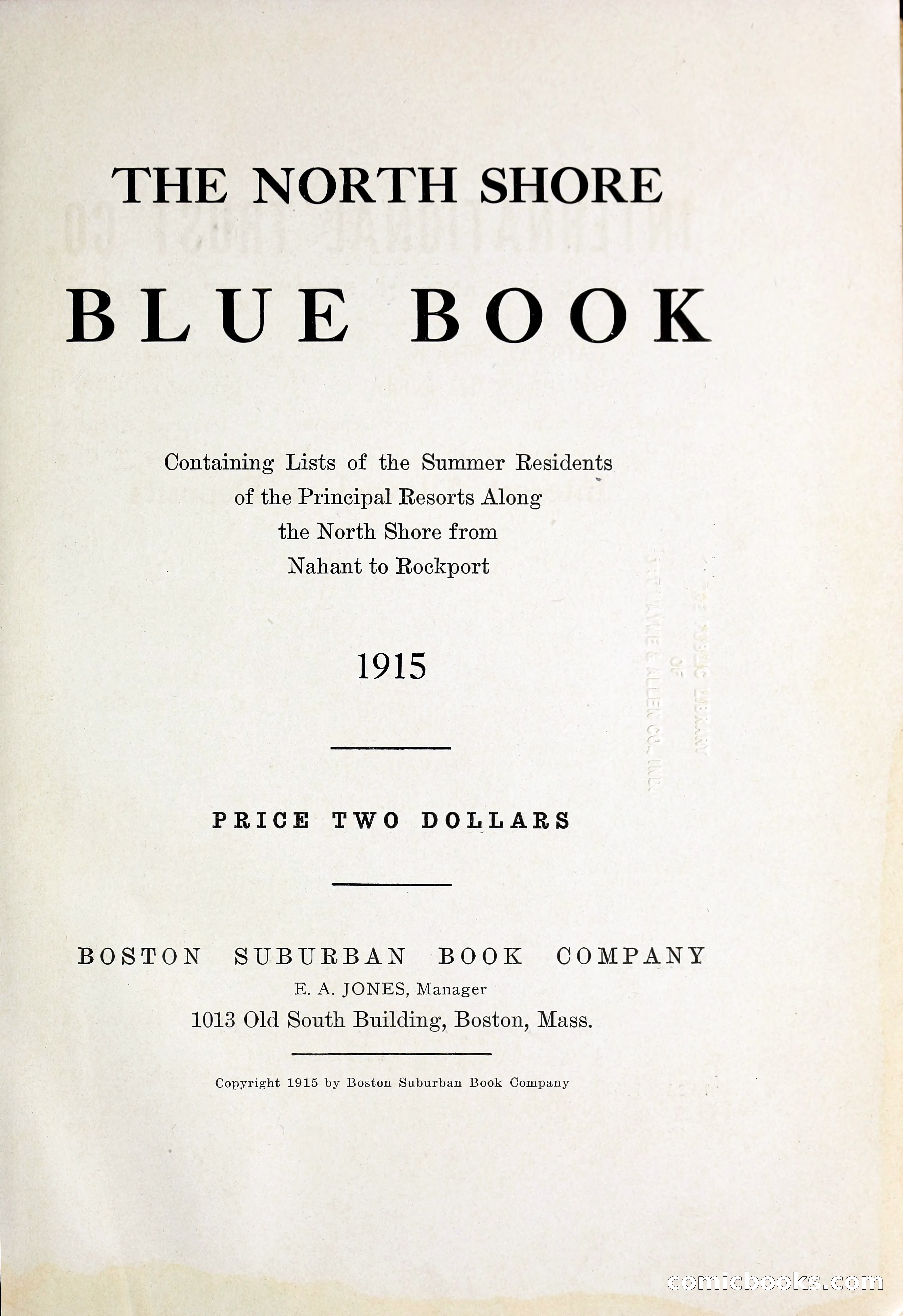 North Shore Blue Book — page 6 of 219
