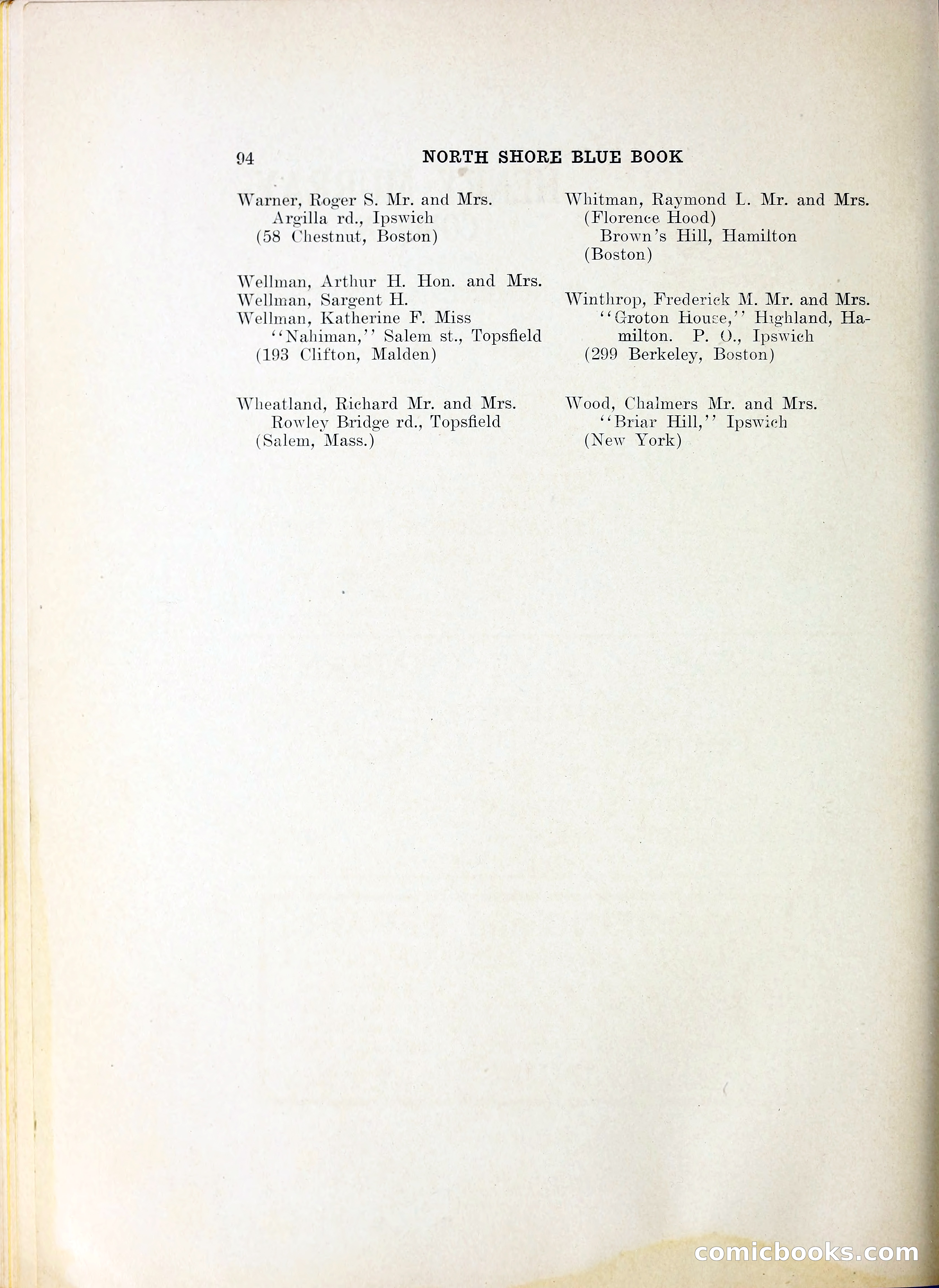North Shore Blue Book — page 109 of 219