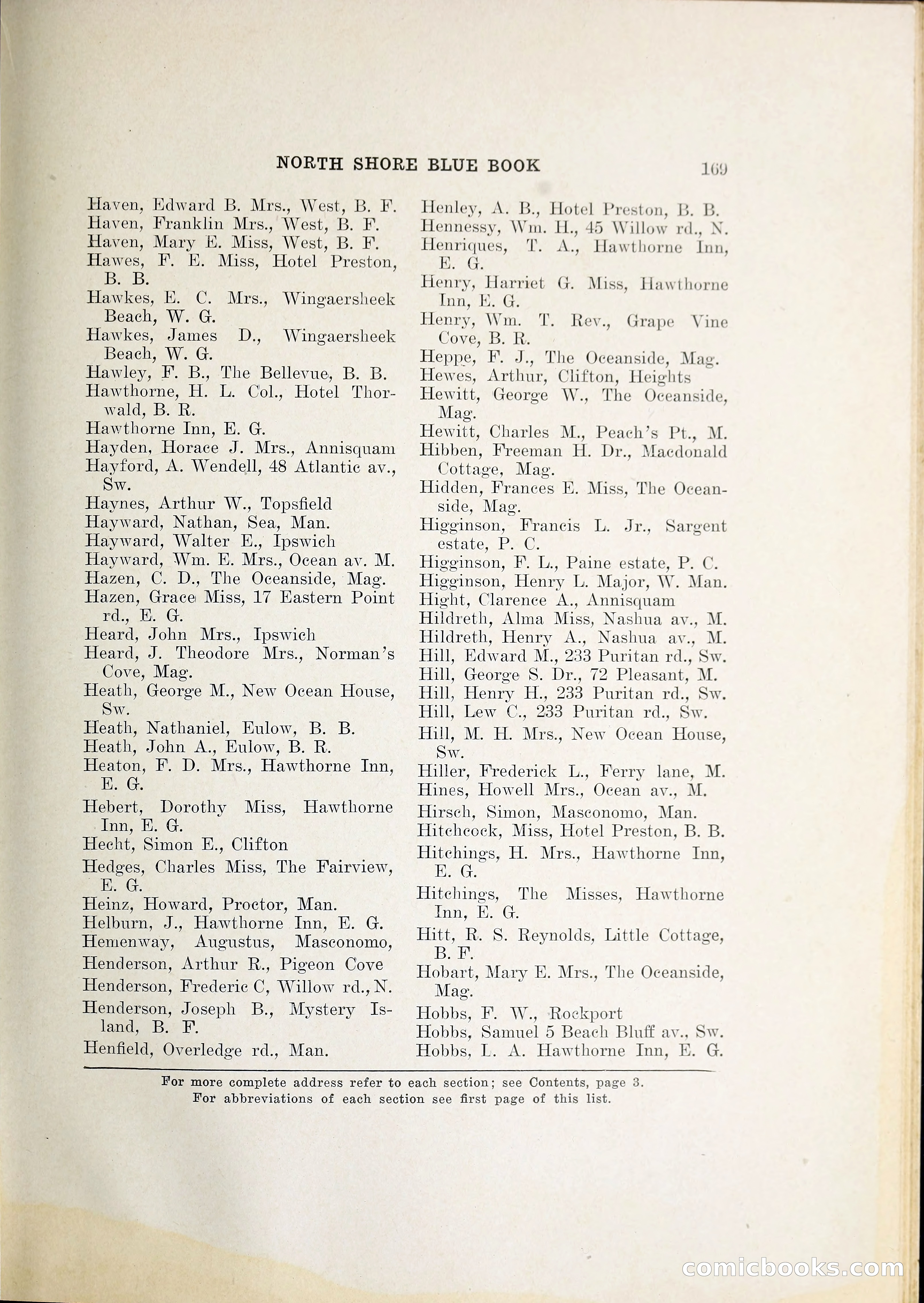 North Shore Blue Book — page 190 of 219