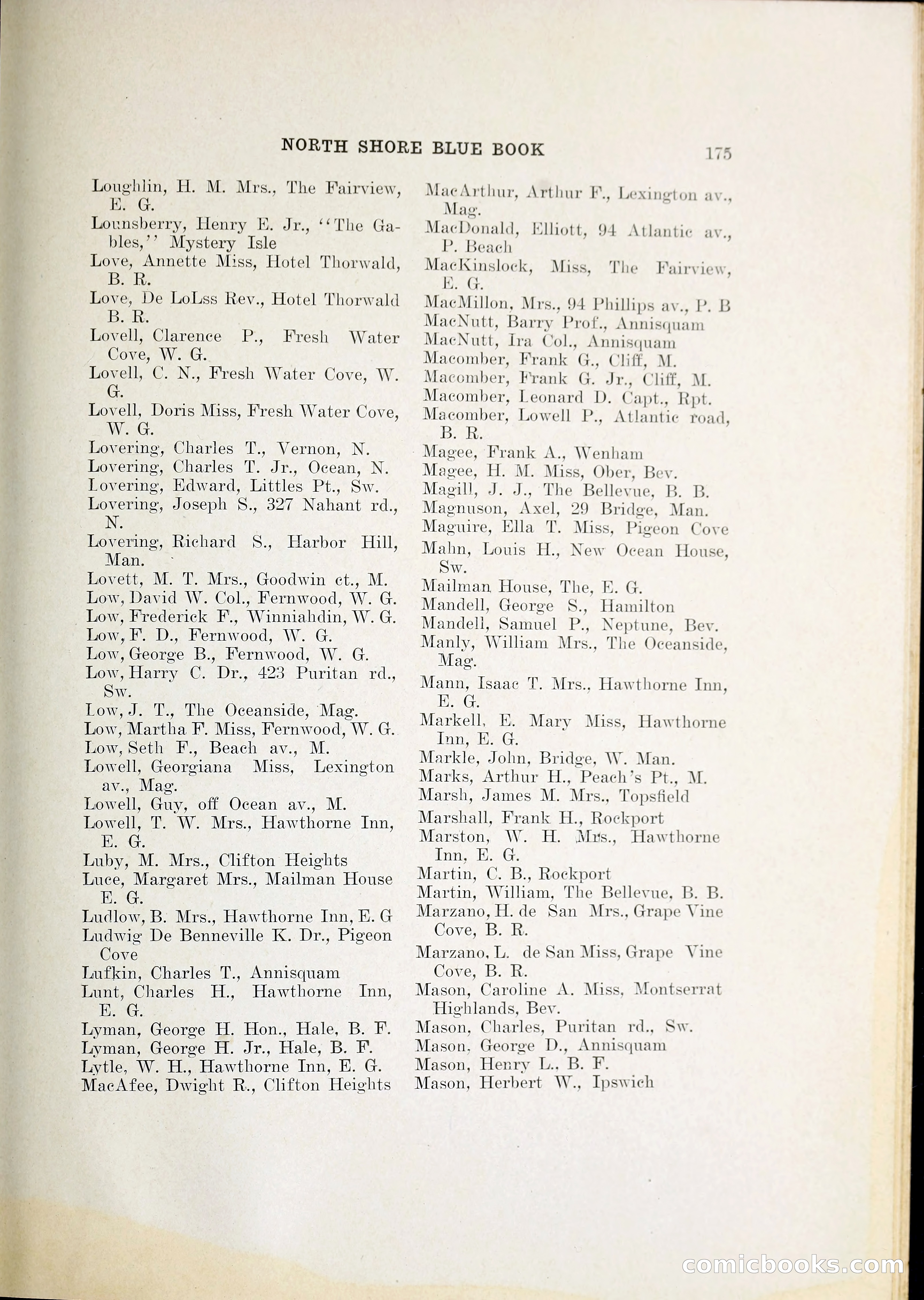 North Shore Blue Book — page 196 of 219