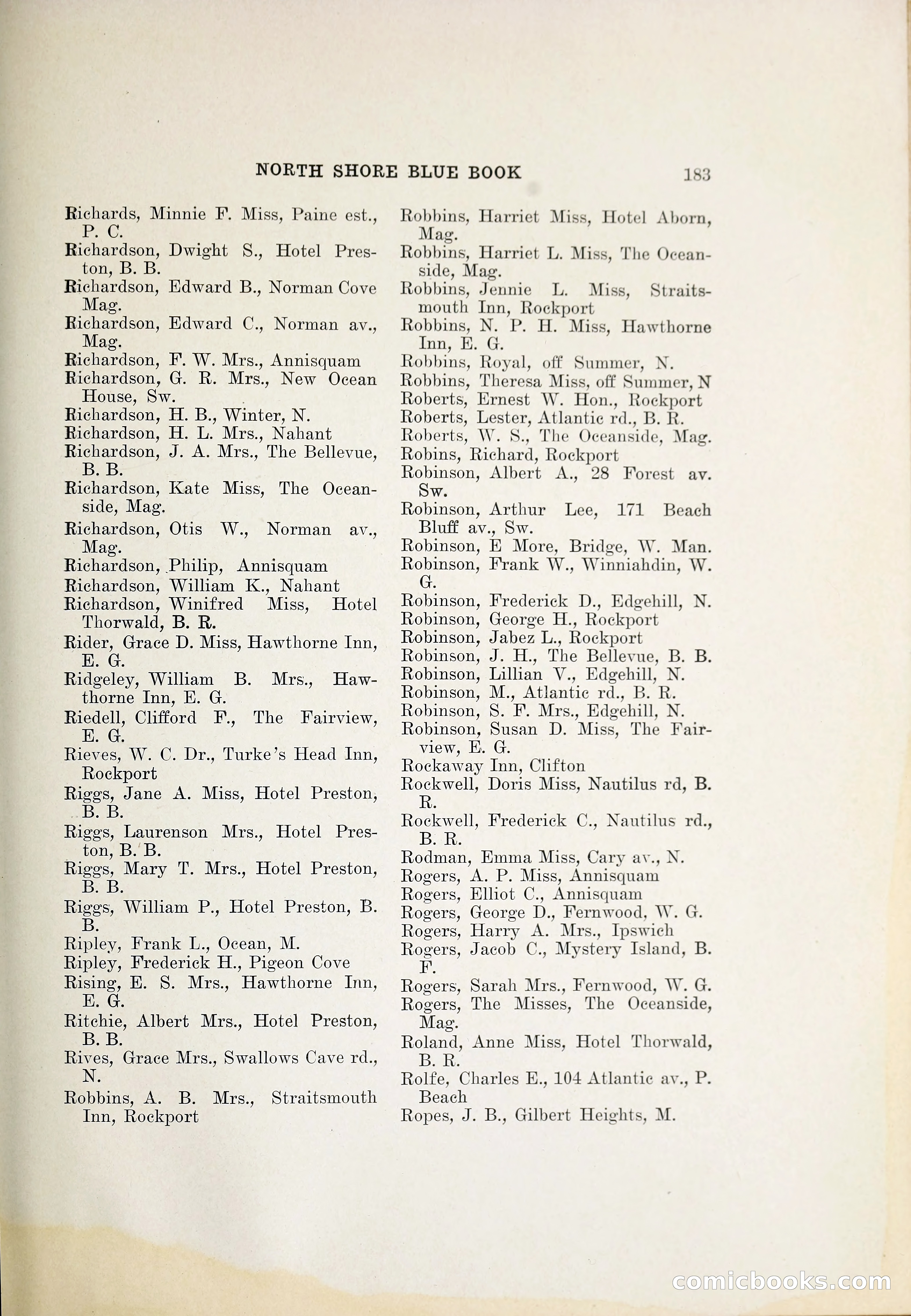 North Shore Blue Book — page 204 of 219