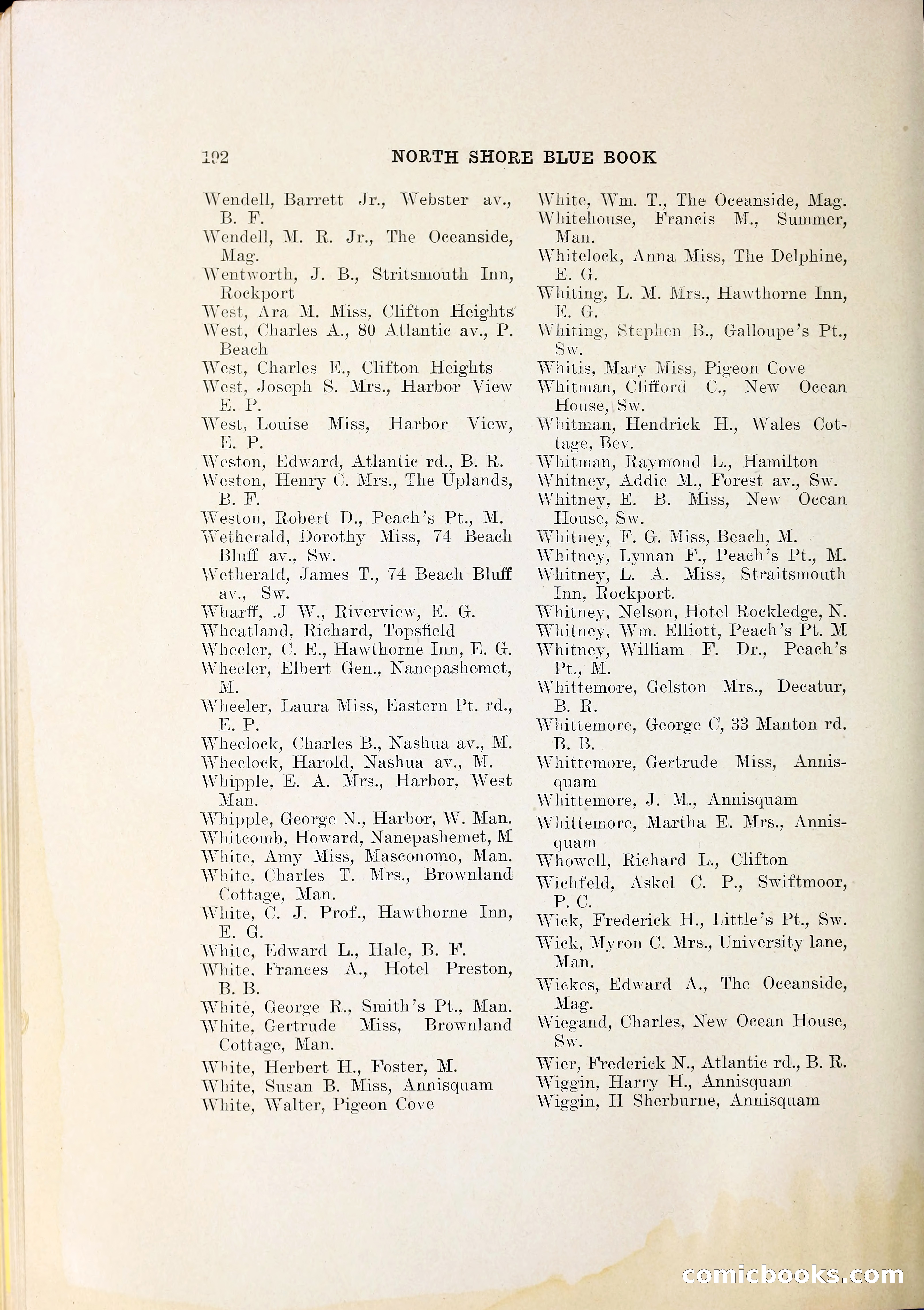 North Shore Blue Book — page 213 of 219