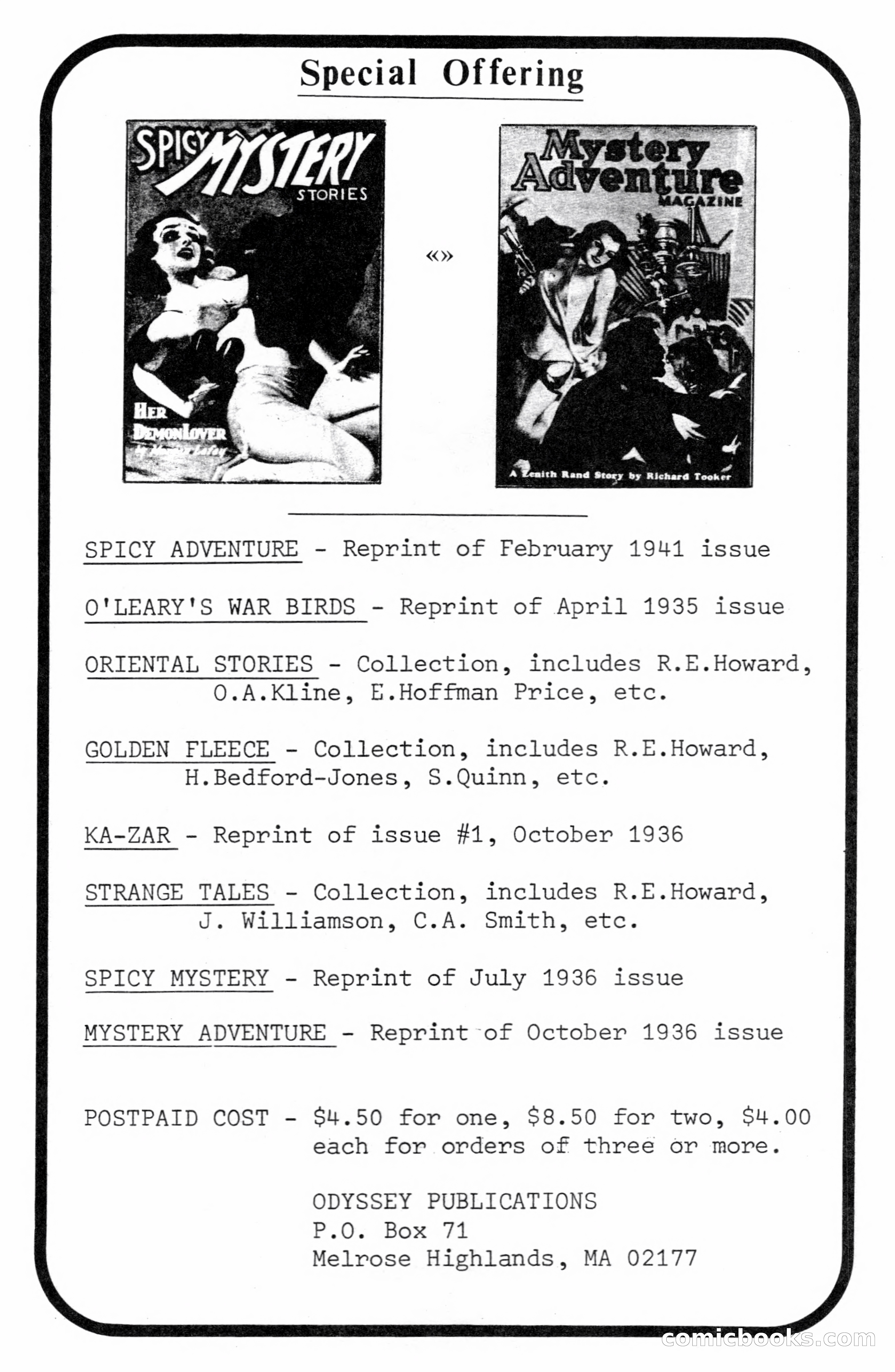 Mystery Adventure Magazine — page 122 of 124