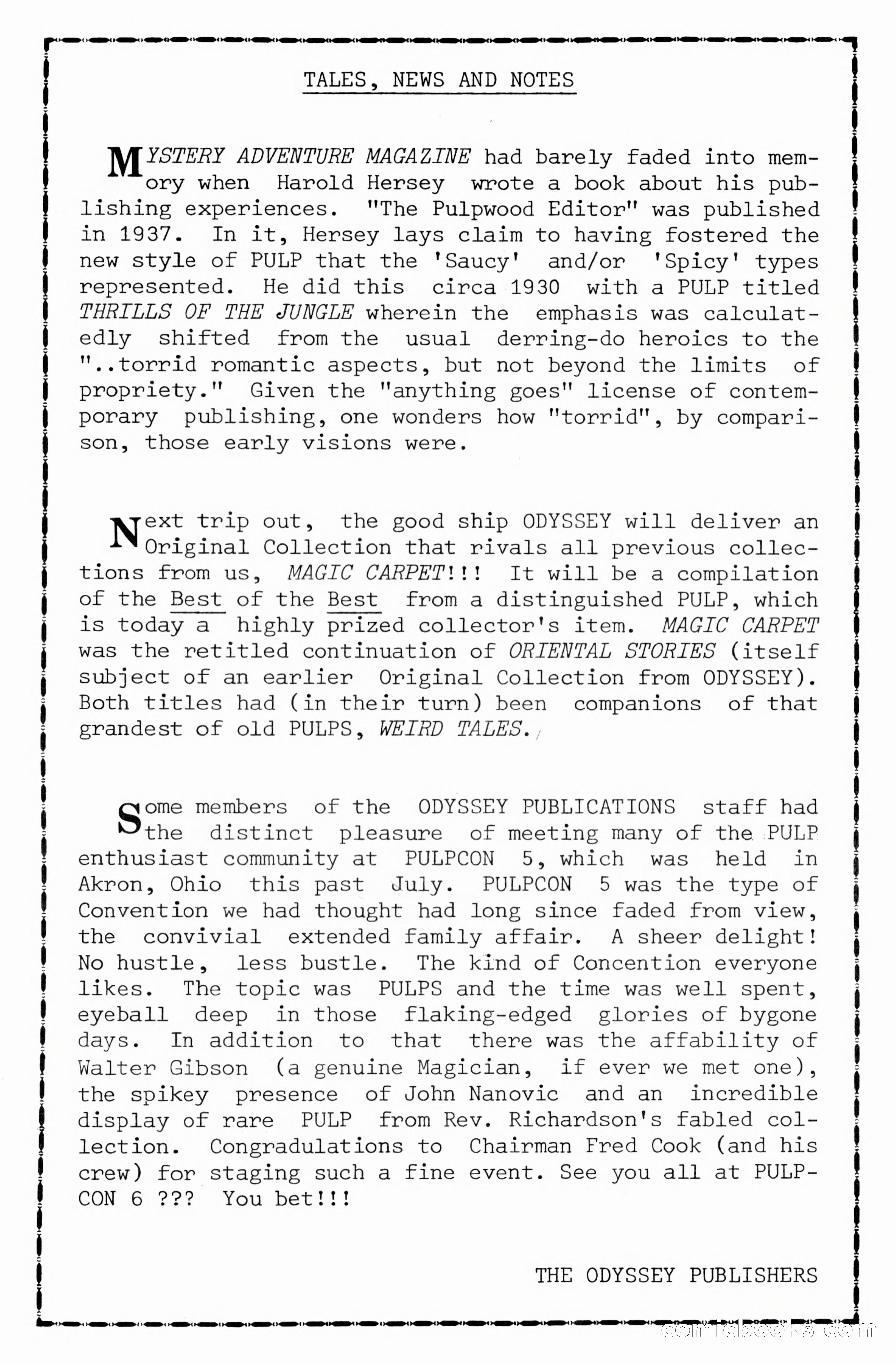 Mystery Adventure Magazine — page 123 of 124