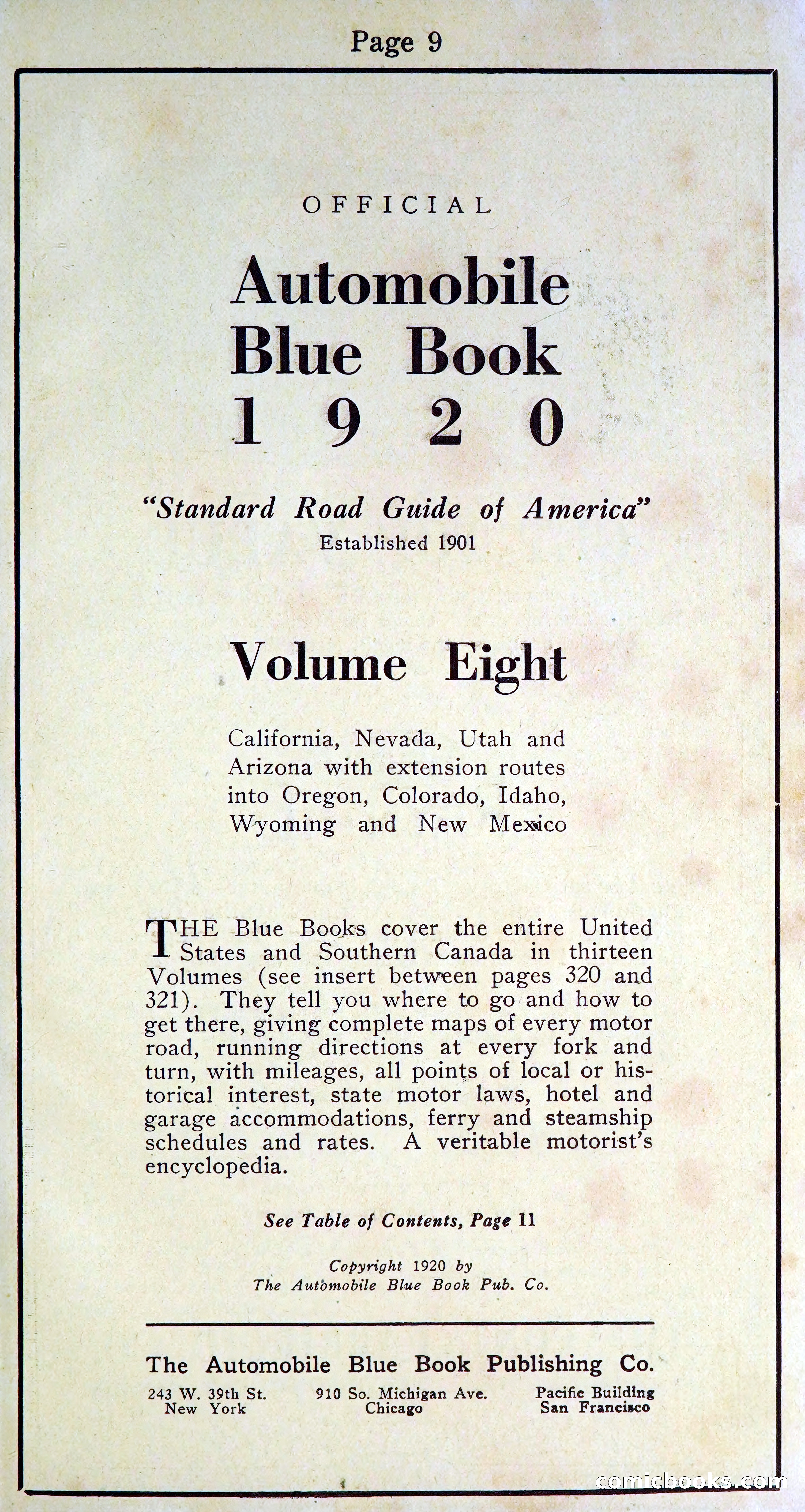 Official Automobile Blue Book, Vol. 8 — page 12 of 399