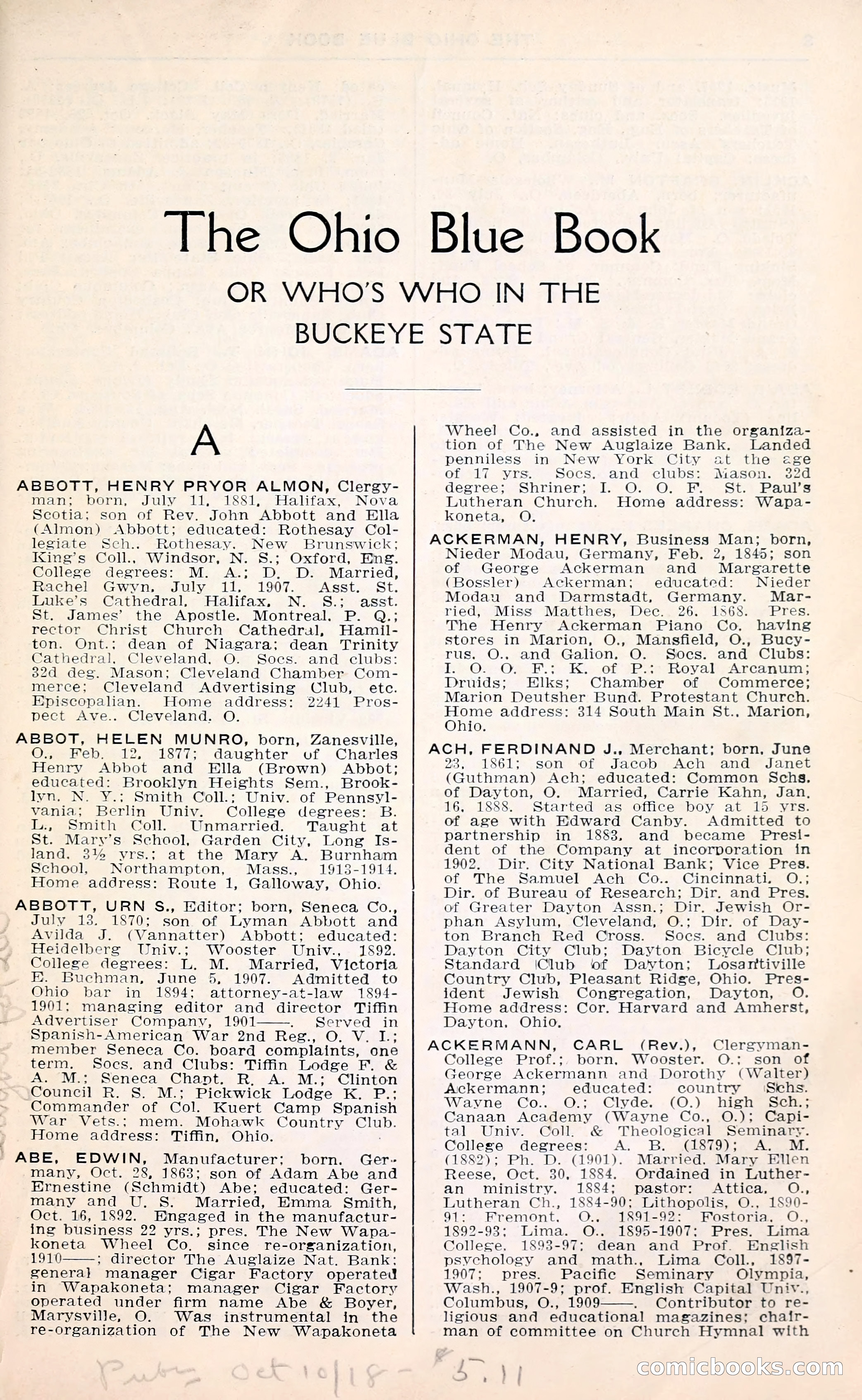 The Ohio Blue Book: Who's Who in the Buckeye State — page 11 of 396