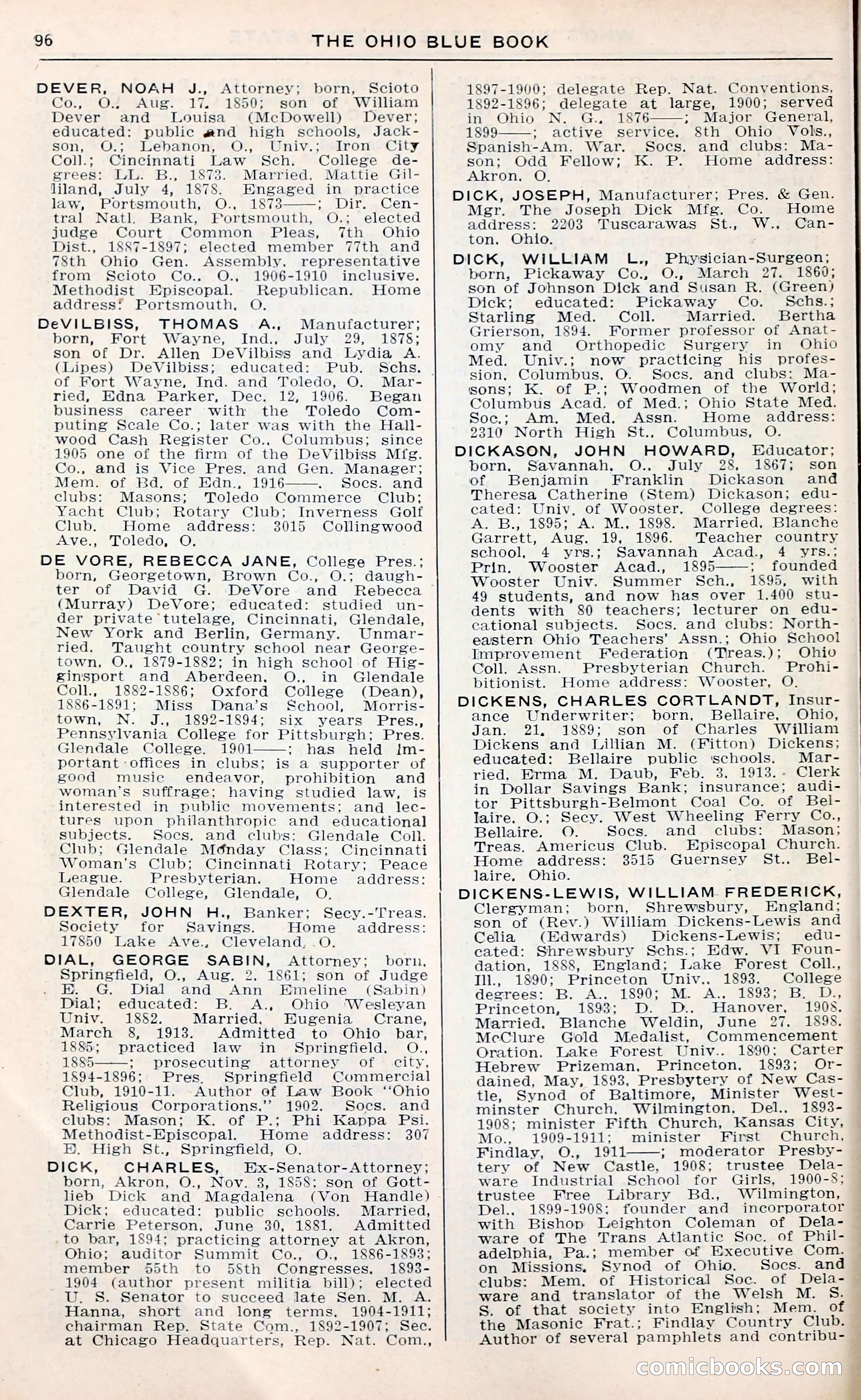 The Ohio Blue Book: Who's Who in the Buckeye State — page 100 of 396