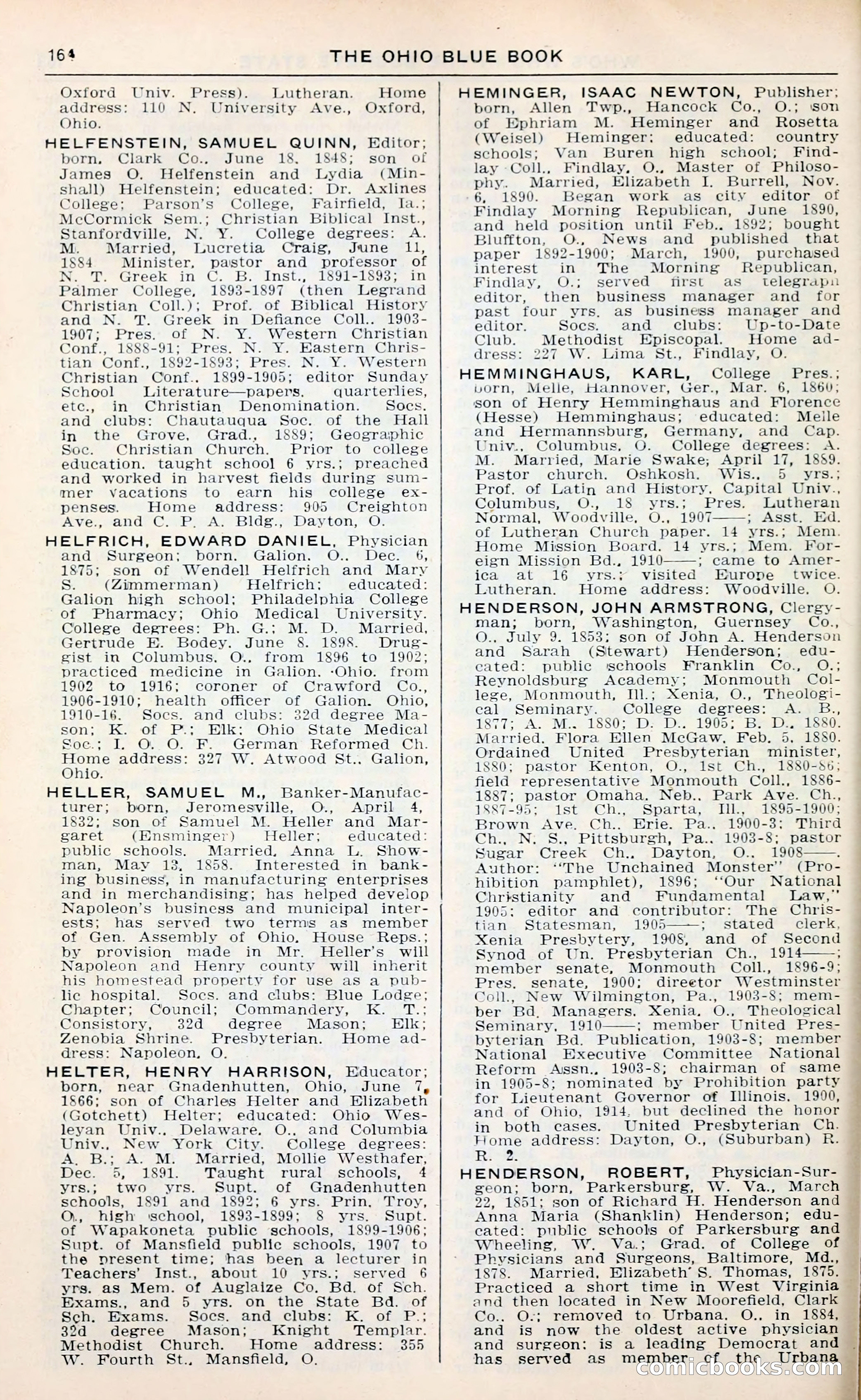 The Ohio Blue Book: Who's Who in the Buckeye State — page 168 of 396
