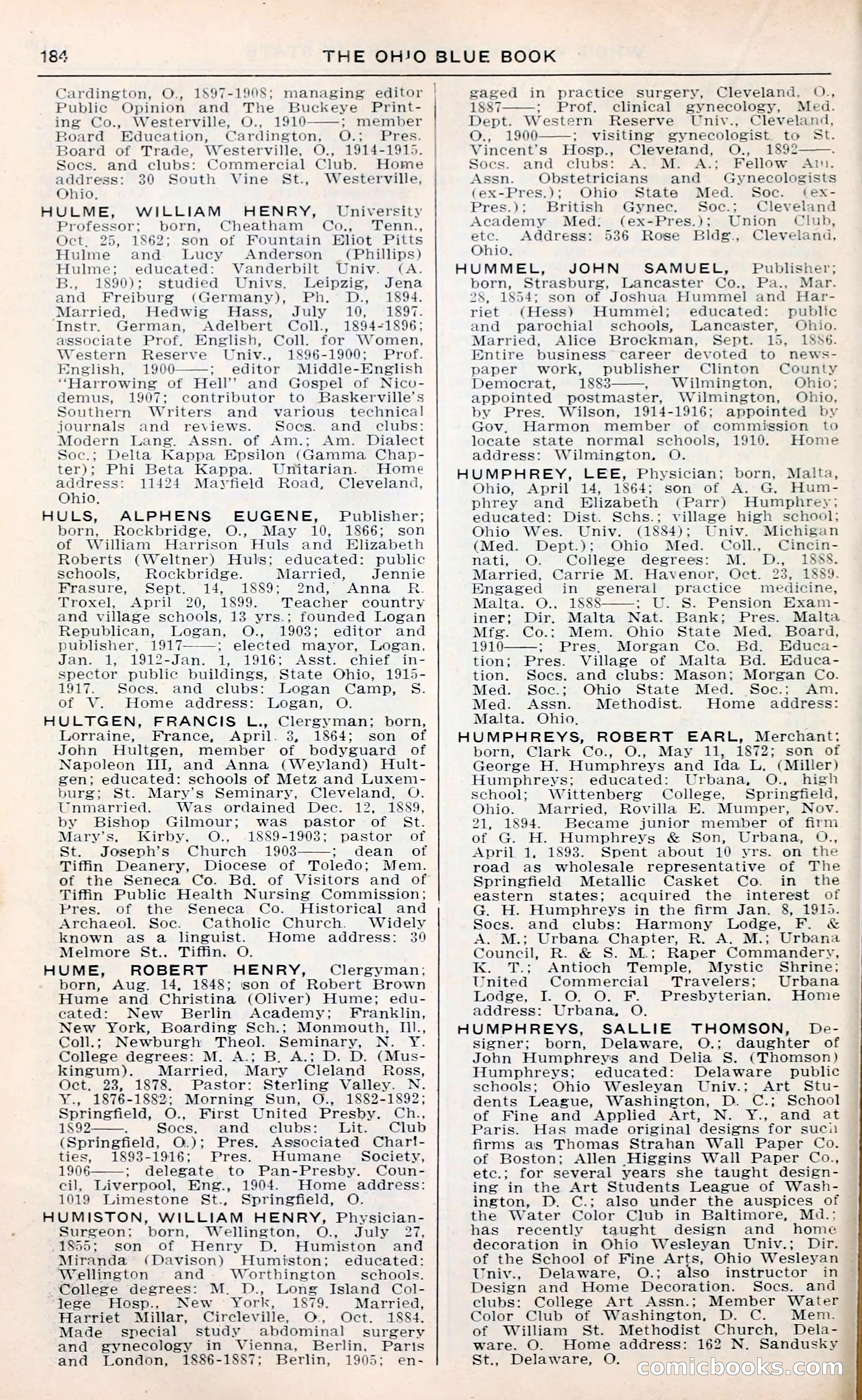 The Ohio Blue Book: Who's Who in the Buckeye State — page 188 of 396