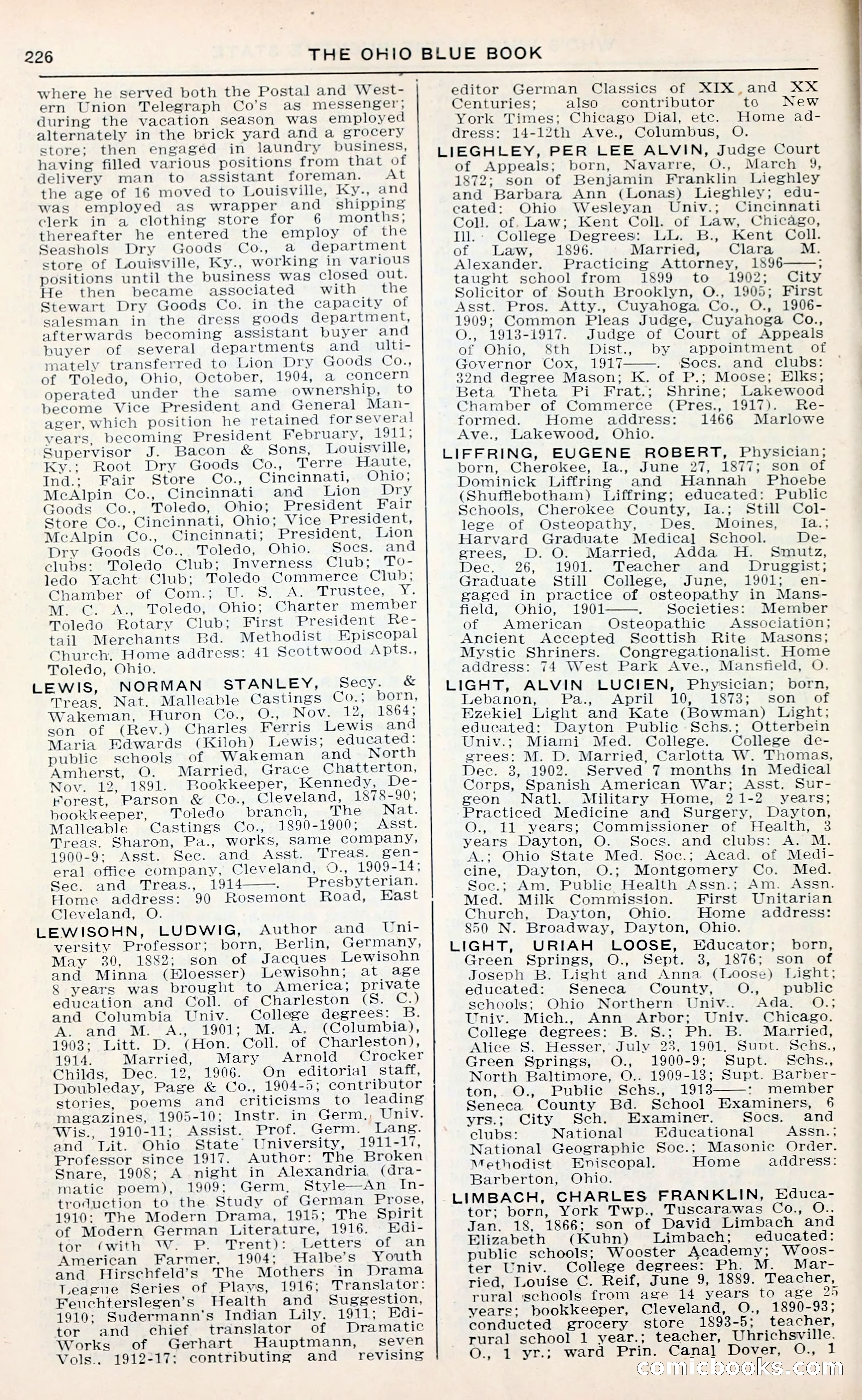 The Ohio Blue Book: Who's Who in the Buckeye State — page 230 of 396