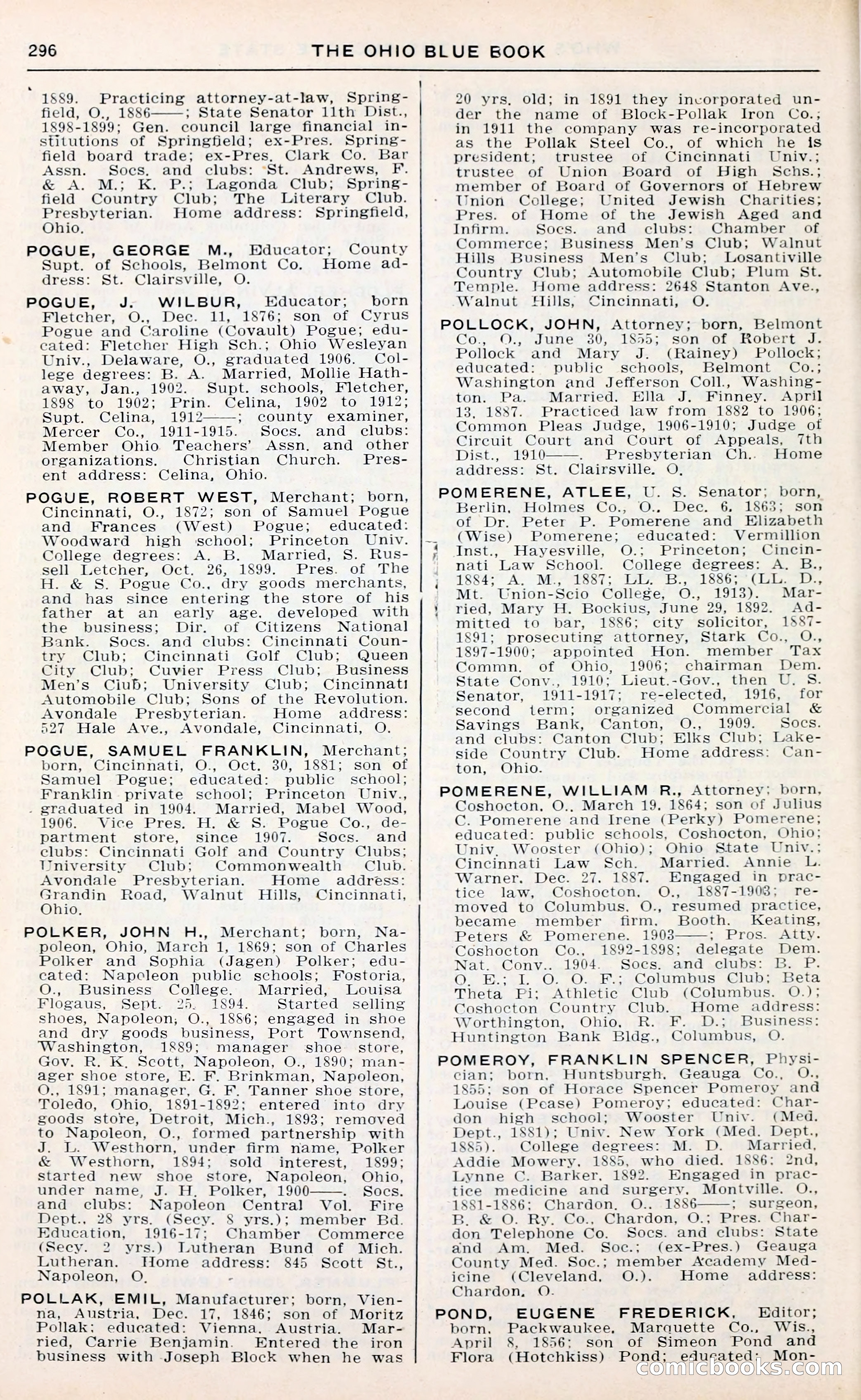 The Ohio Blue Book: Who's Who in the Buckeye State — page 300 of 396