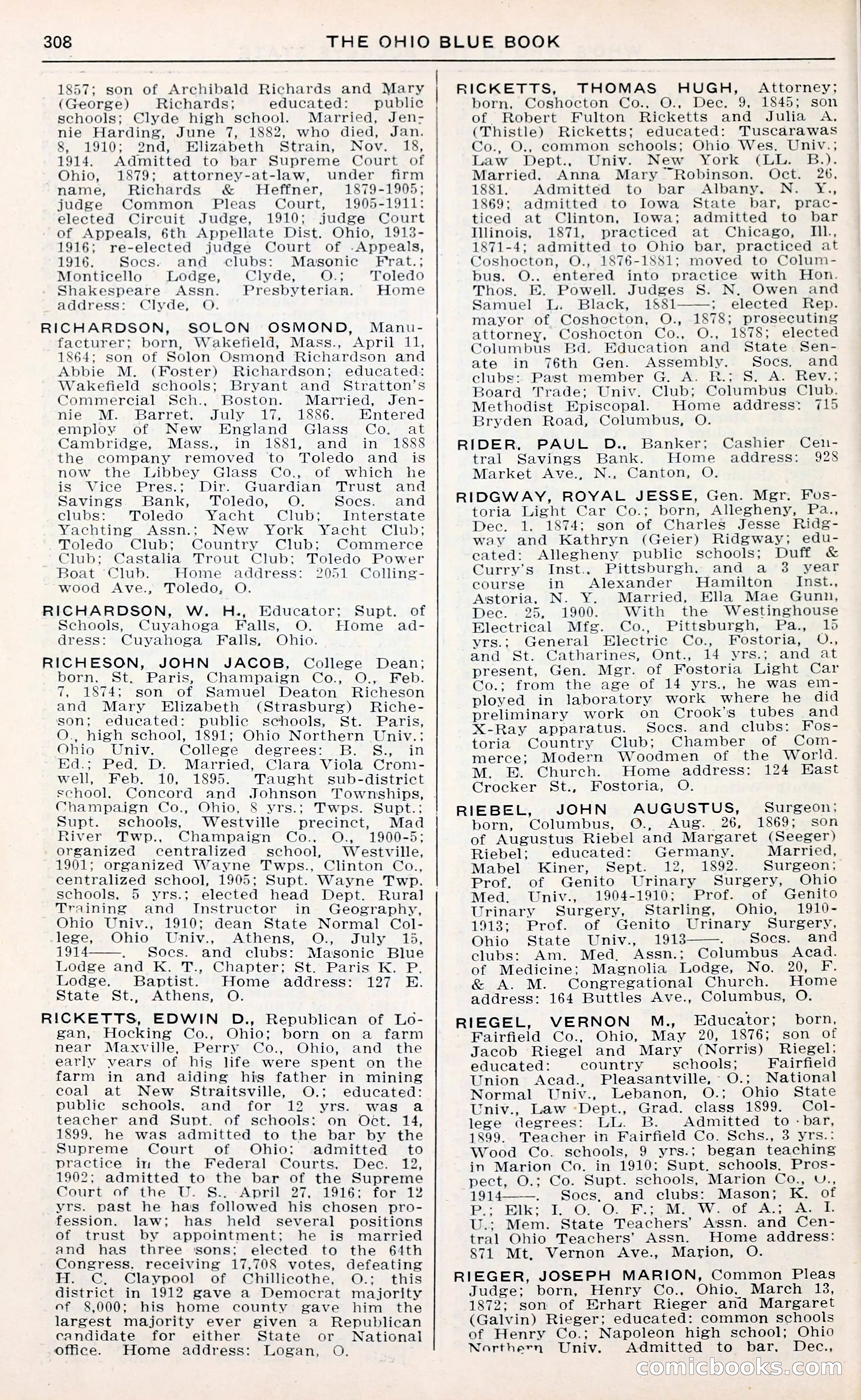 The Ohio Blue Book: Who's Who in the Buckeye State — page 312 of 396