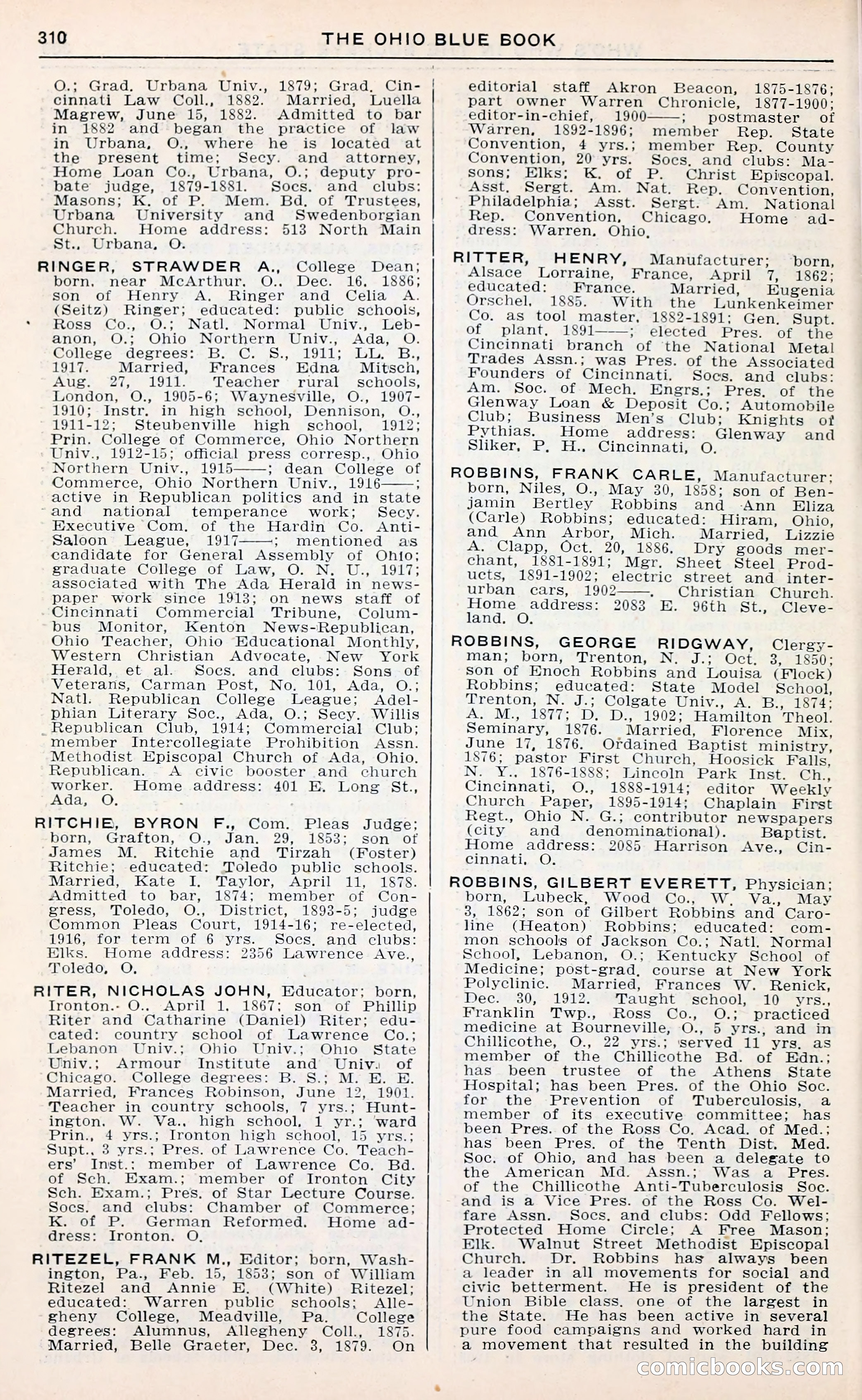 The Ohio Blue Book: Who's Who in the Buckeye State — page 314 of 396
