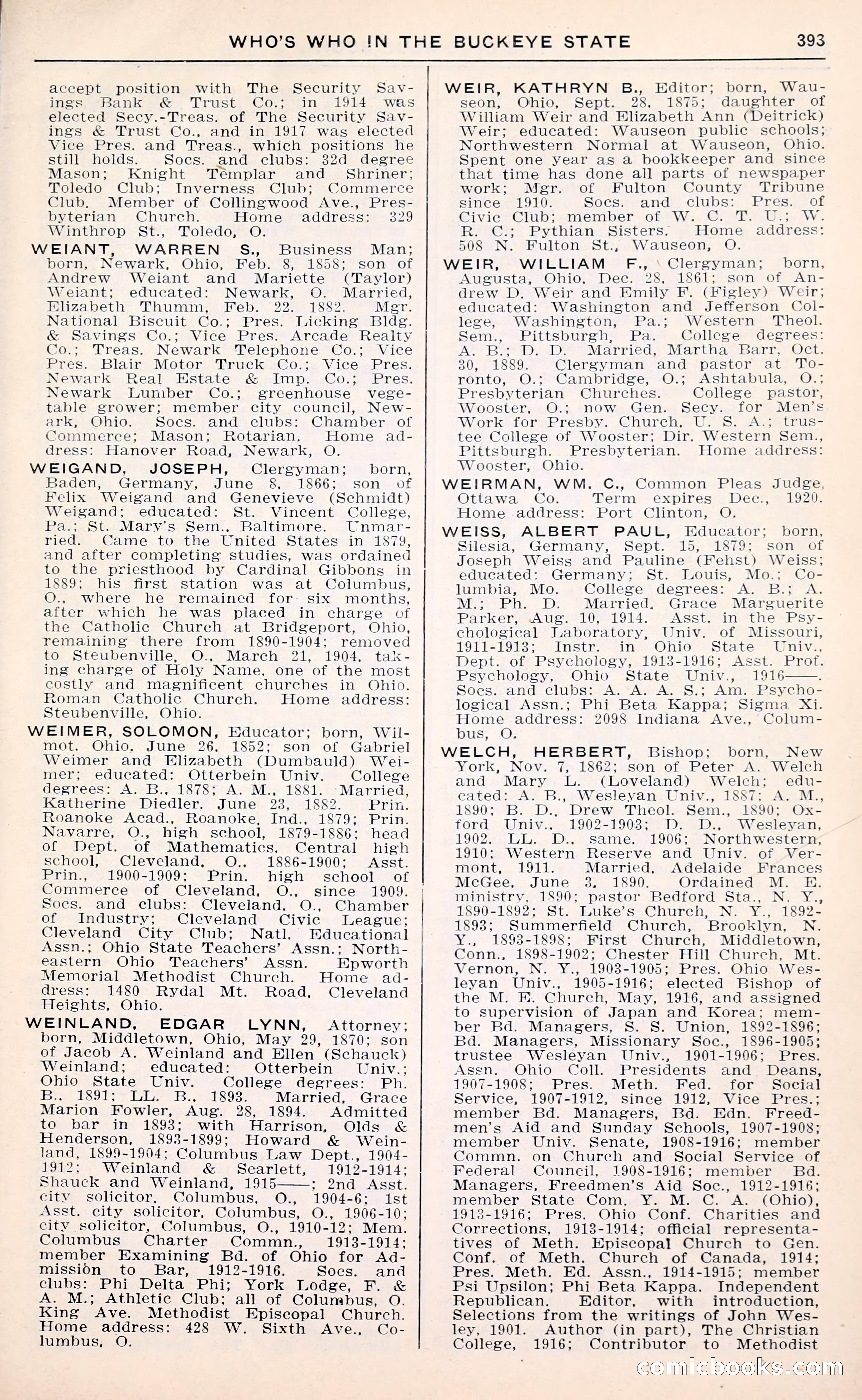 The Ohio Blue Book: Who's Who in the Buckeye State — page 397 of 396