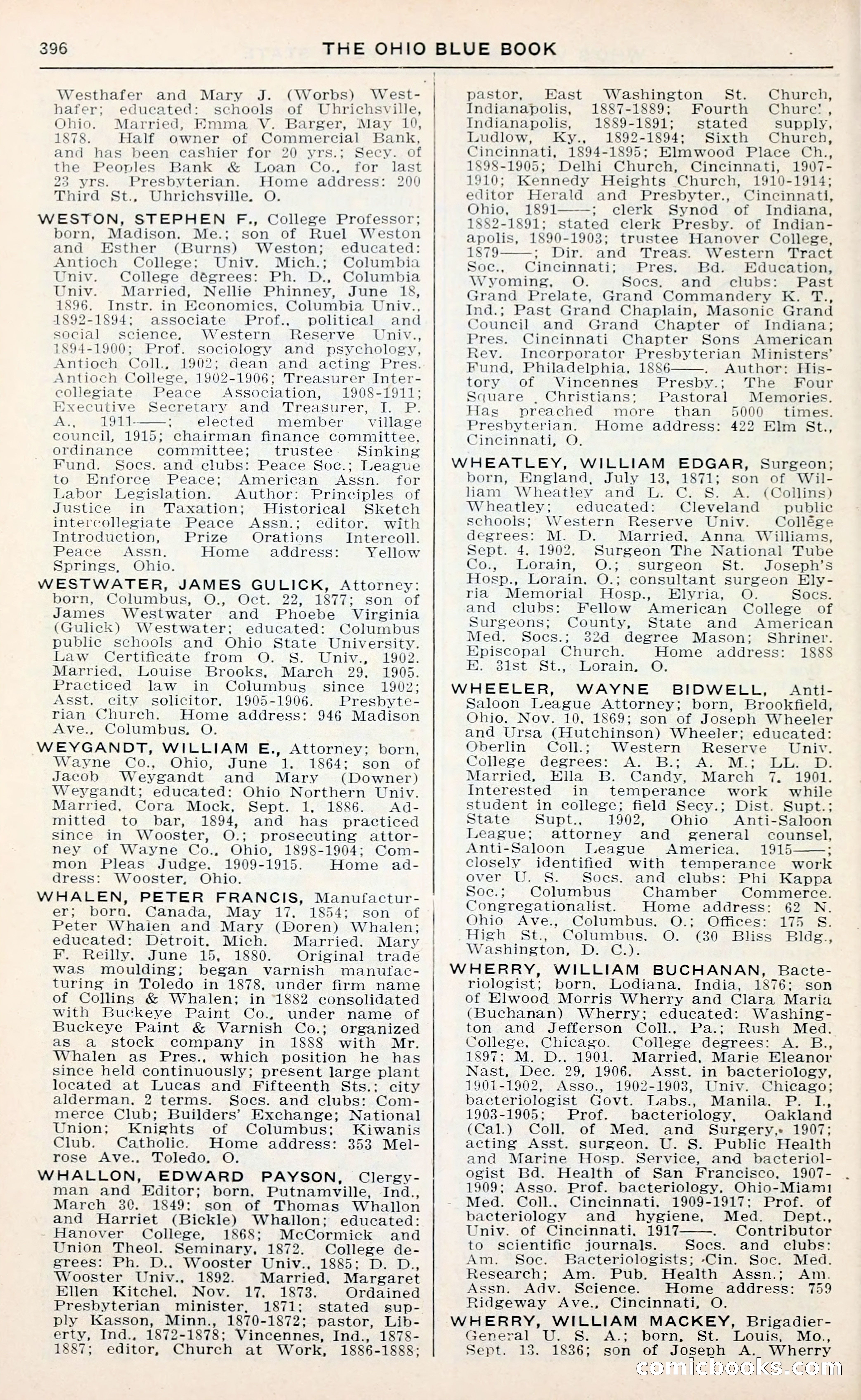 The Ohio Blue Book: Who's Who in the Buckeye State — page 400 of 396