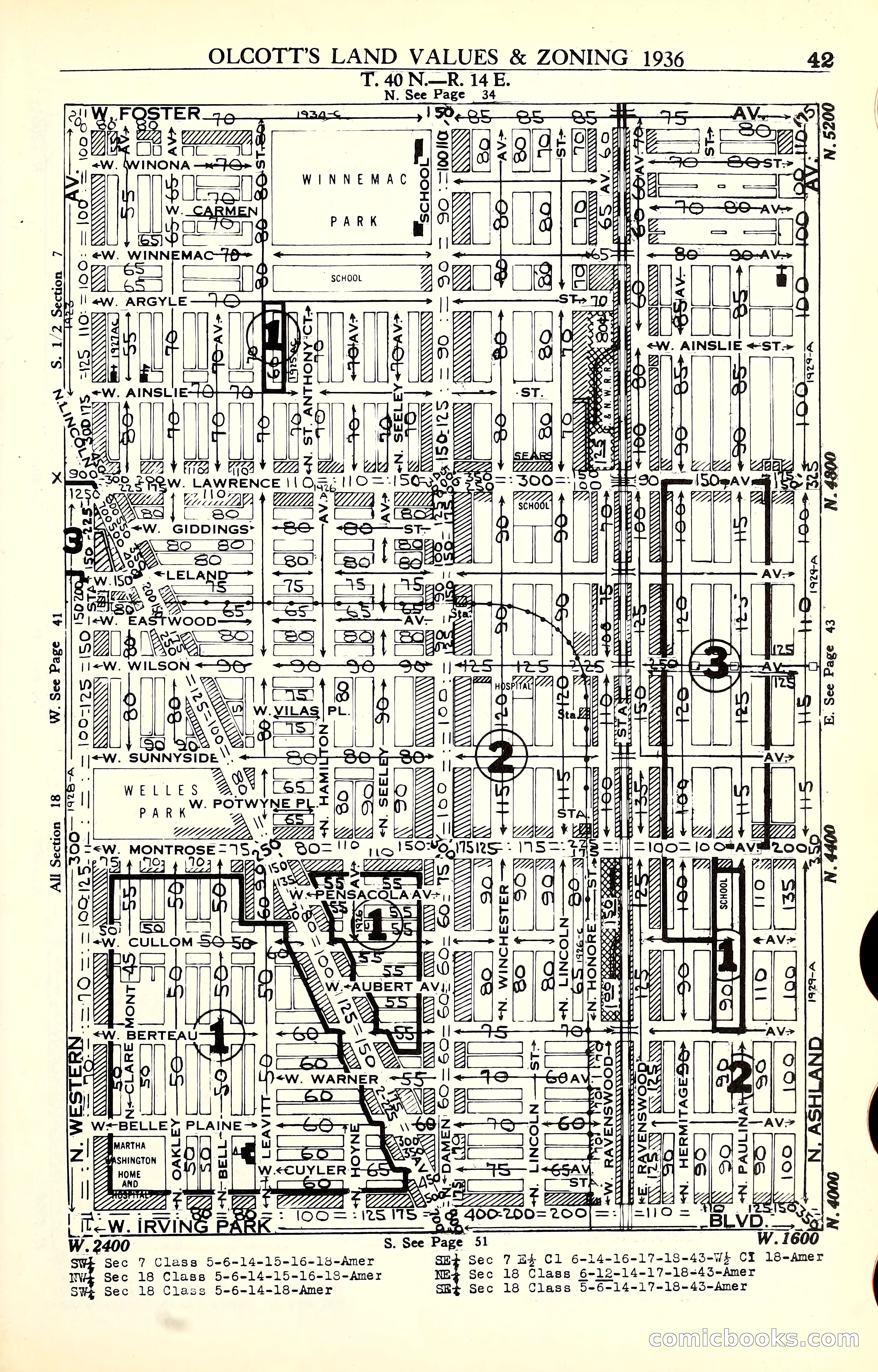 Olcott's Land Values Blue Book of Chicago — page 186 of 399