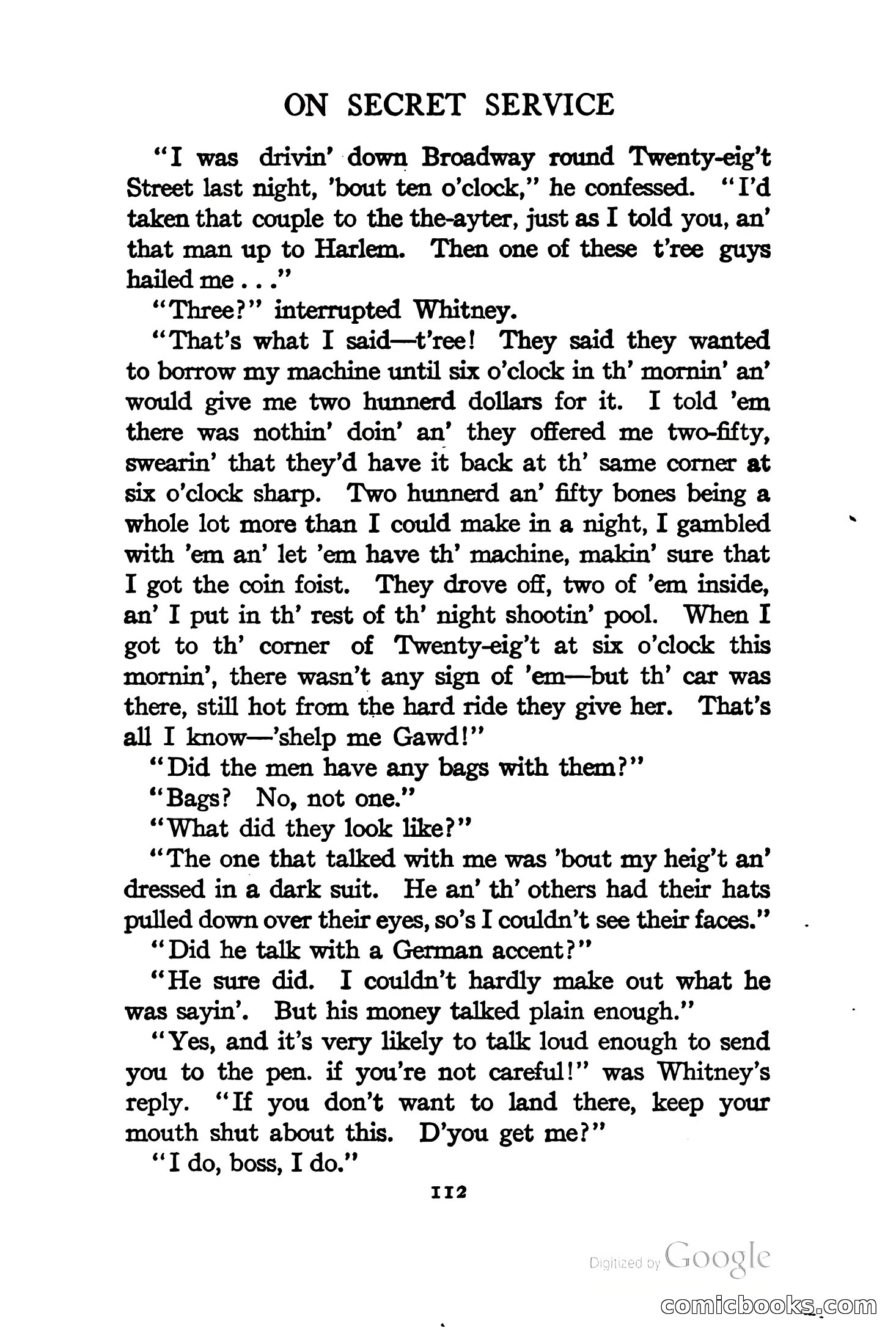 On Secret Service: Detective-Mystery Stories — page 125 of 376