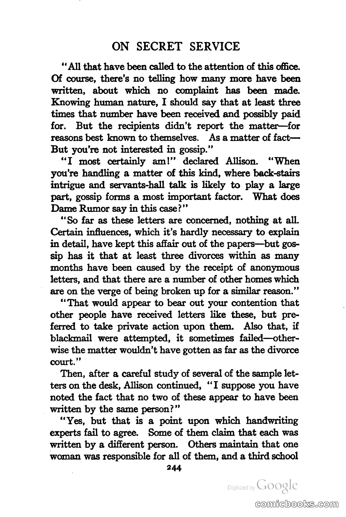 On Secret Service: Detective-Mystery Stories — page 257 of 376