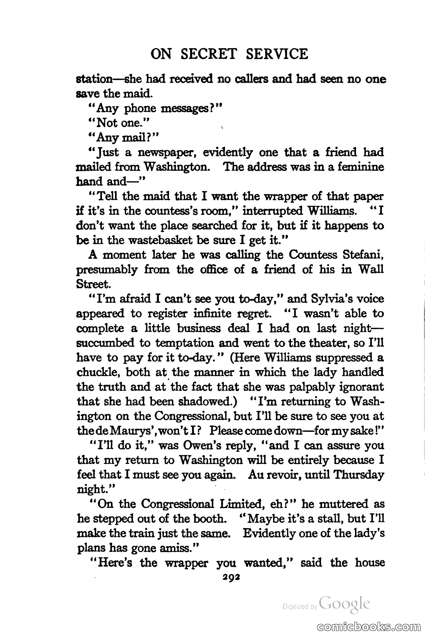 On Secret Service: Detective-Mystery Stories — page 305 of 376
