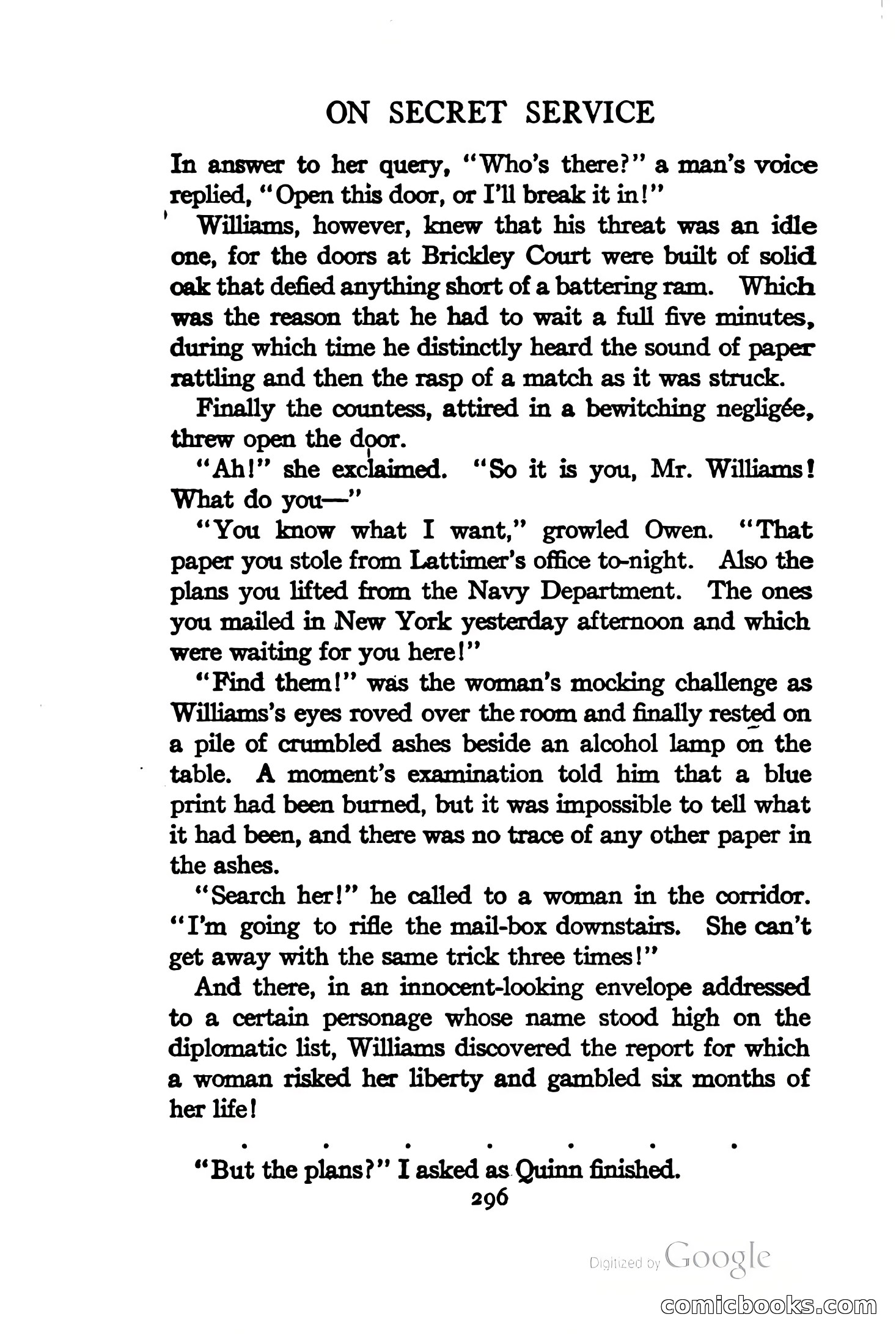 On Secret Service: Detective-Mystery Stories — page 309 of 376