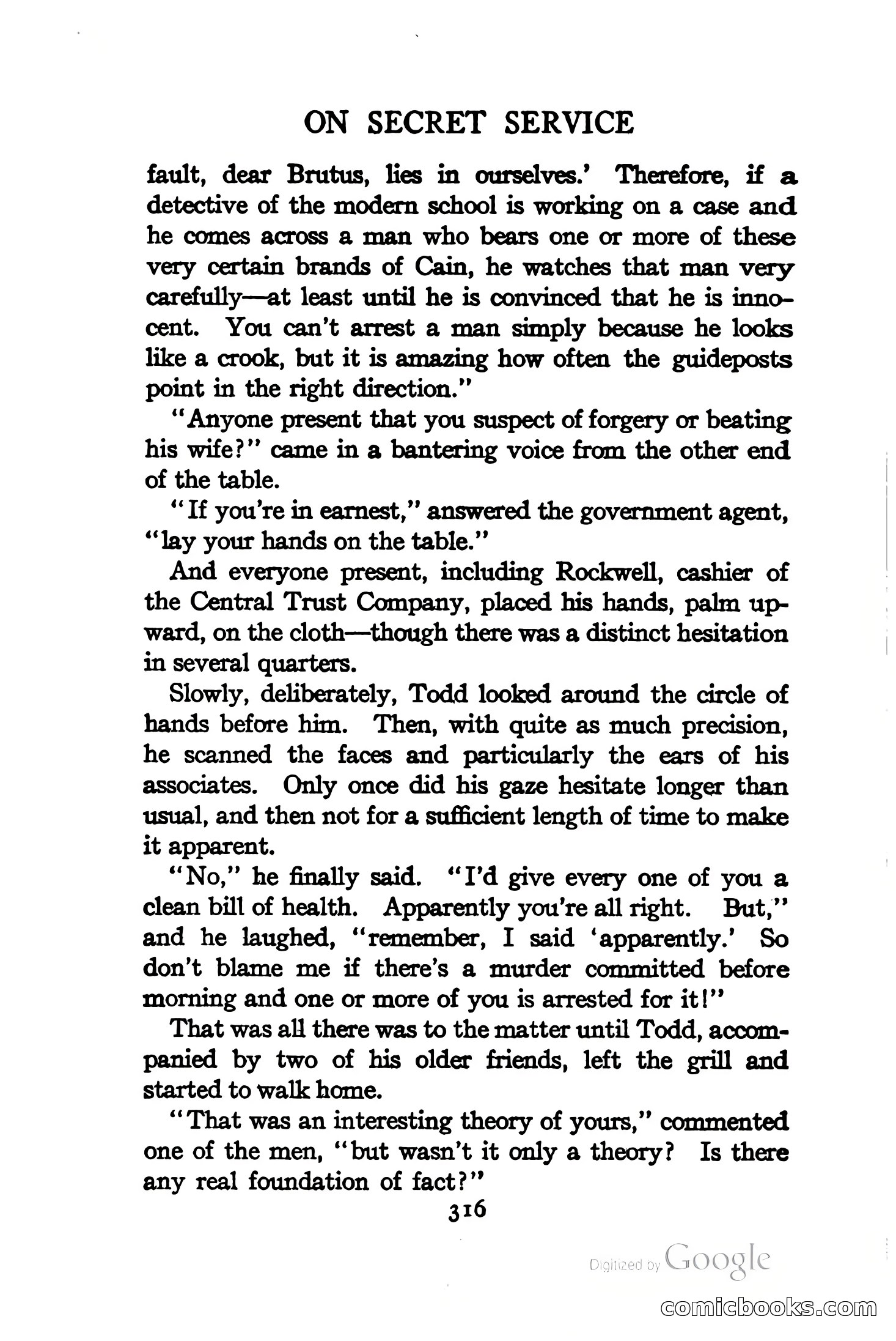 On Secret Service: Detective-Mystery Stories — page 329 of 376