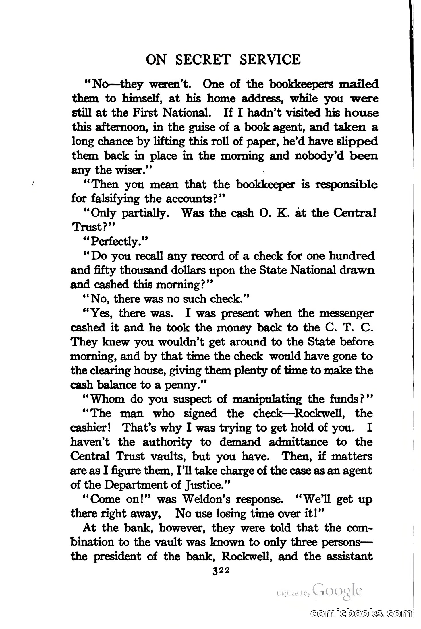 On Secret Service: Detective-Mystery Stories — page 335 of 376