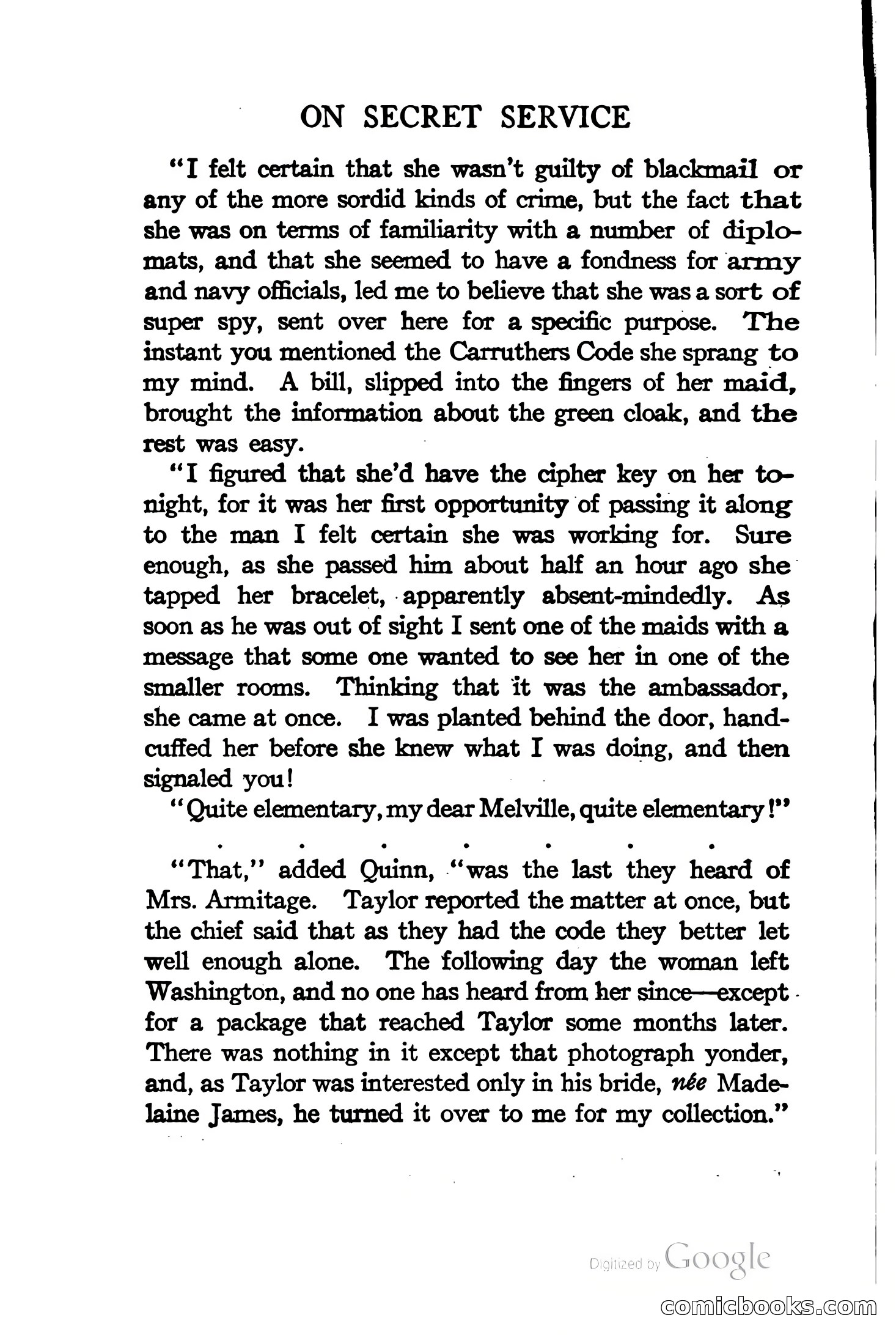On Secret Service: Detective-Mystery Stories — page 355 of 376