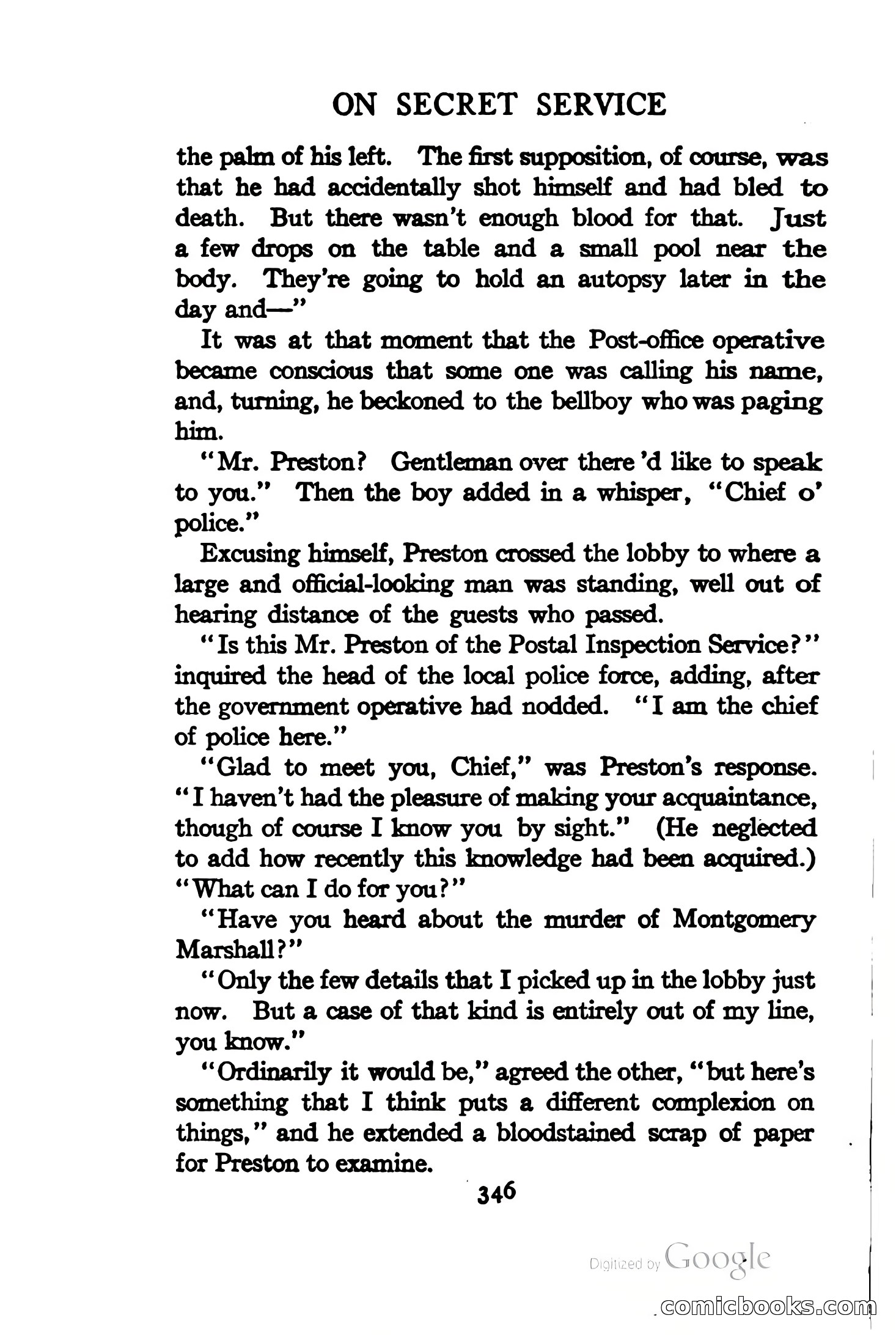 On Secret Service: Detective-Mystery Stories — page 359 of 376