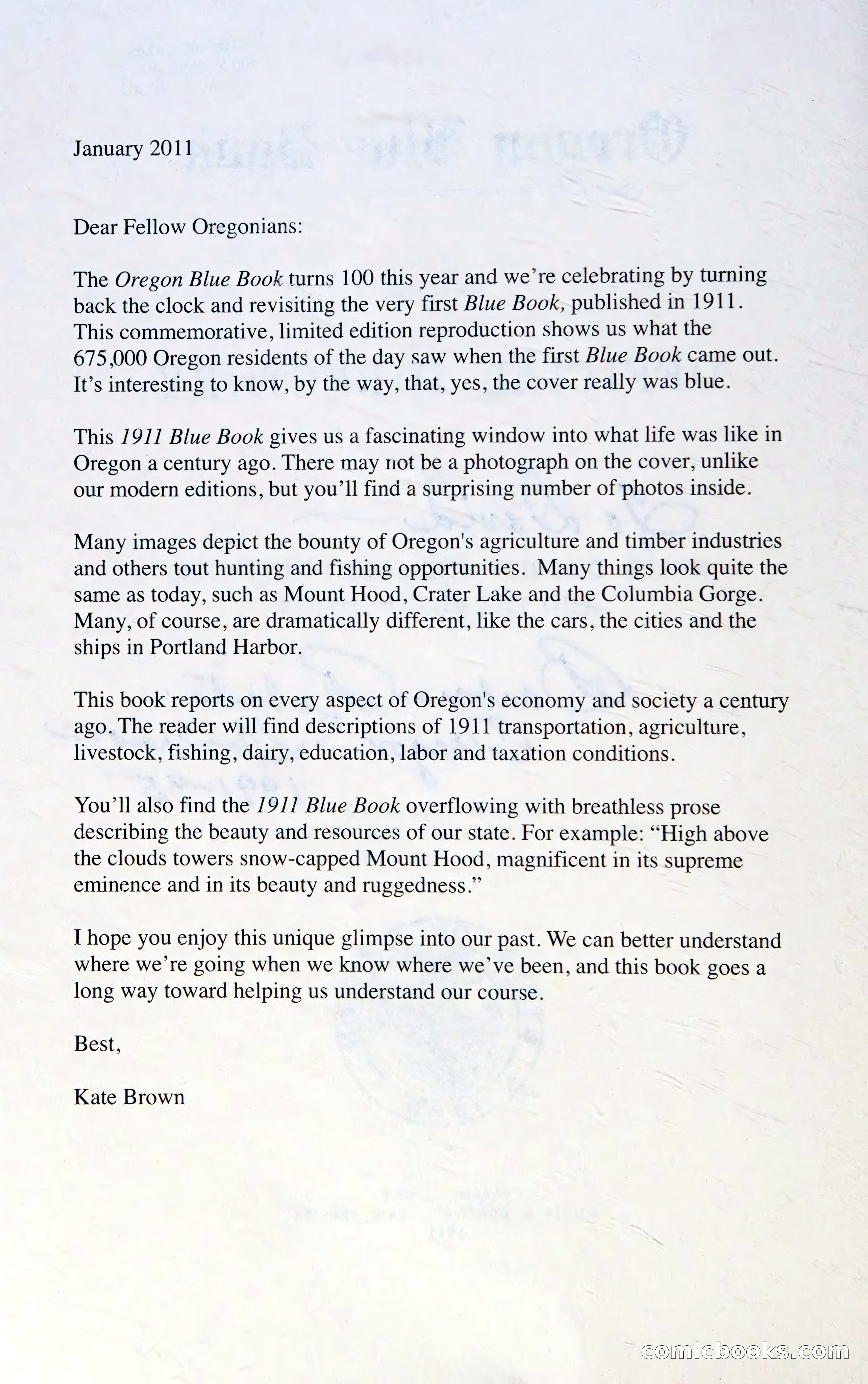 Oregon Blue Book, 1911 Commemorative Edition — page 5 of 141