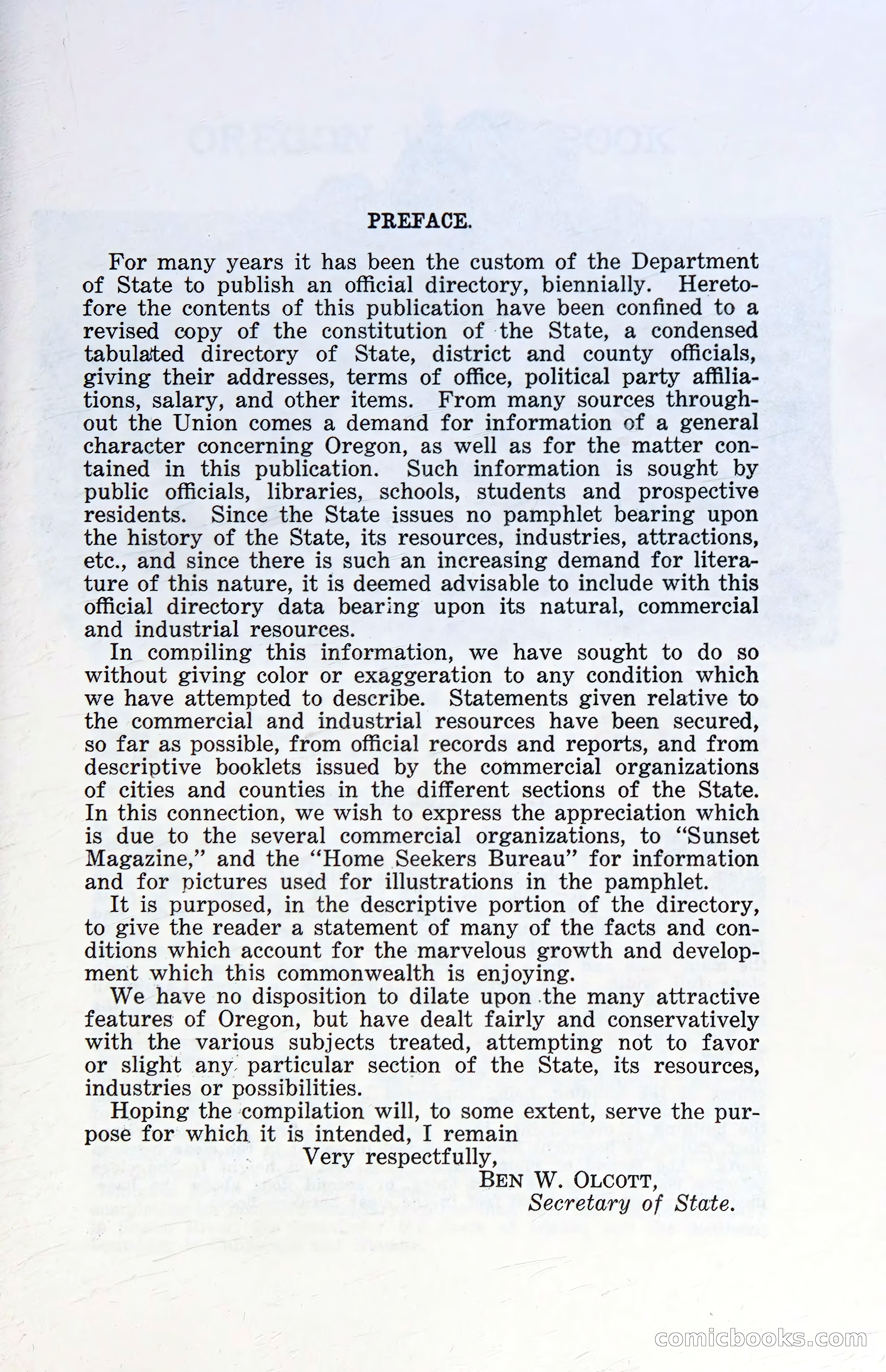 Oregon Blue Book, 1911 Commemorative Edition — page 6 of 141