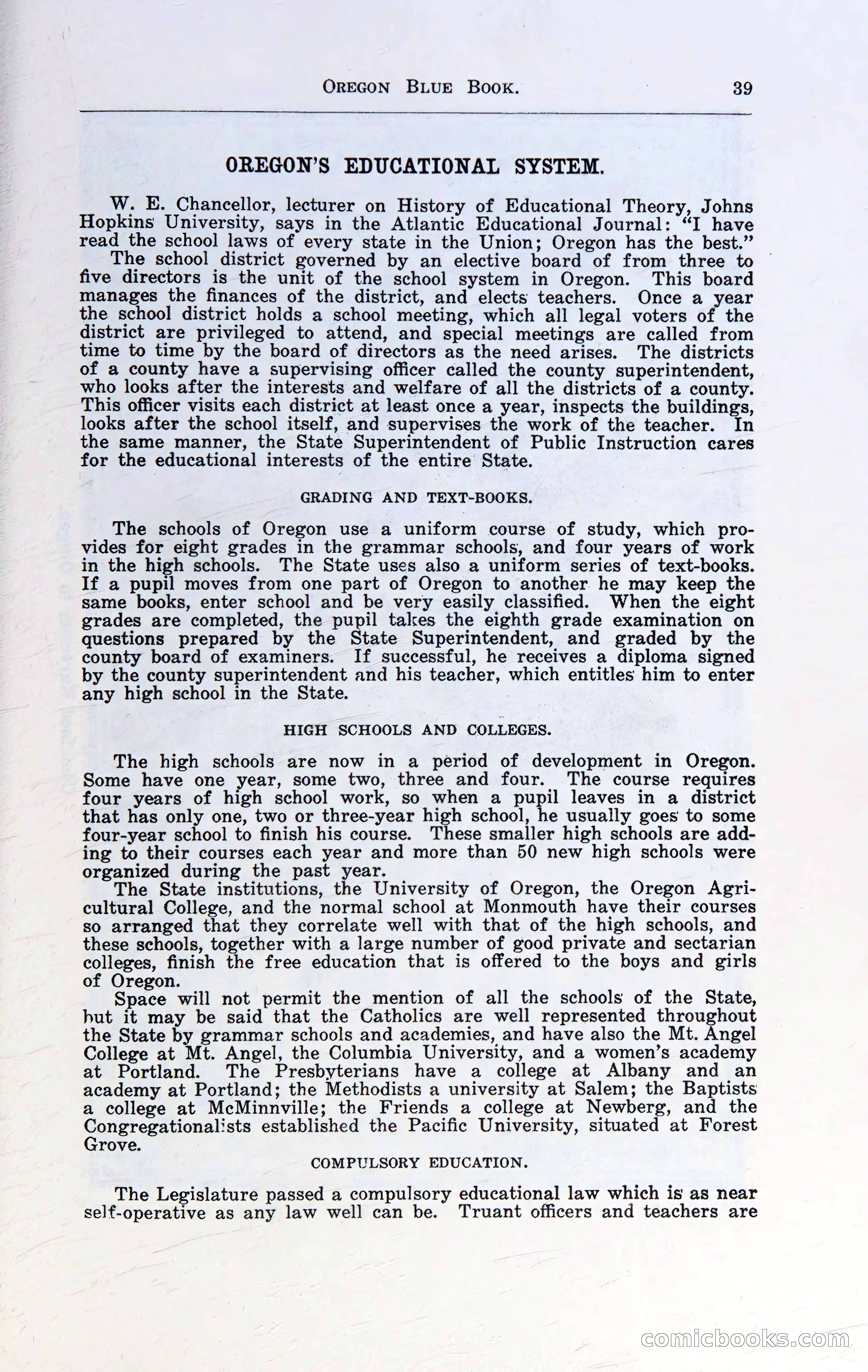 Oregon Blue Book, 1911 Commemorative Edition — page 42 of 141